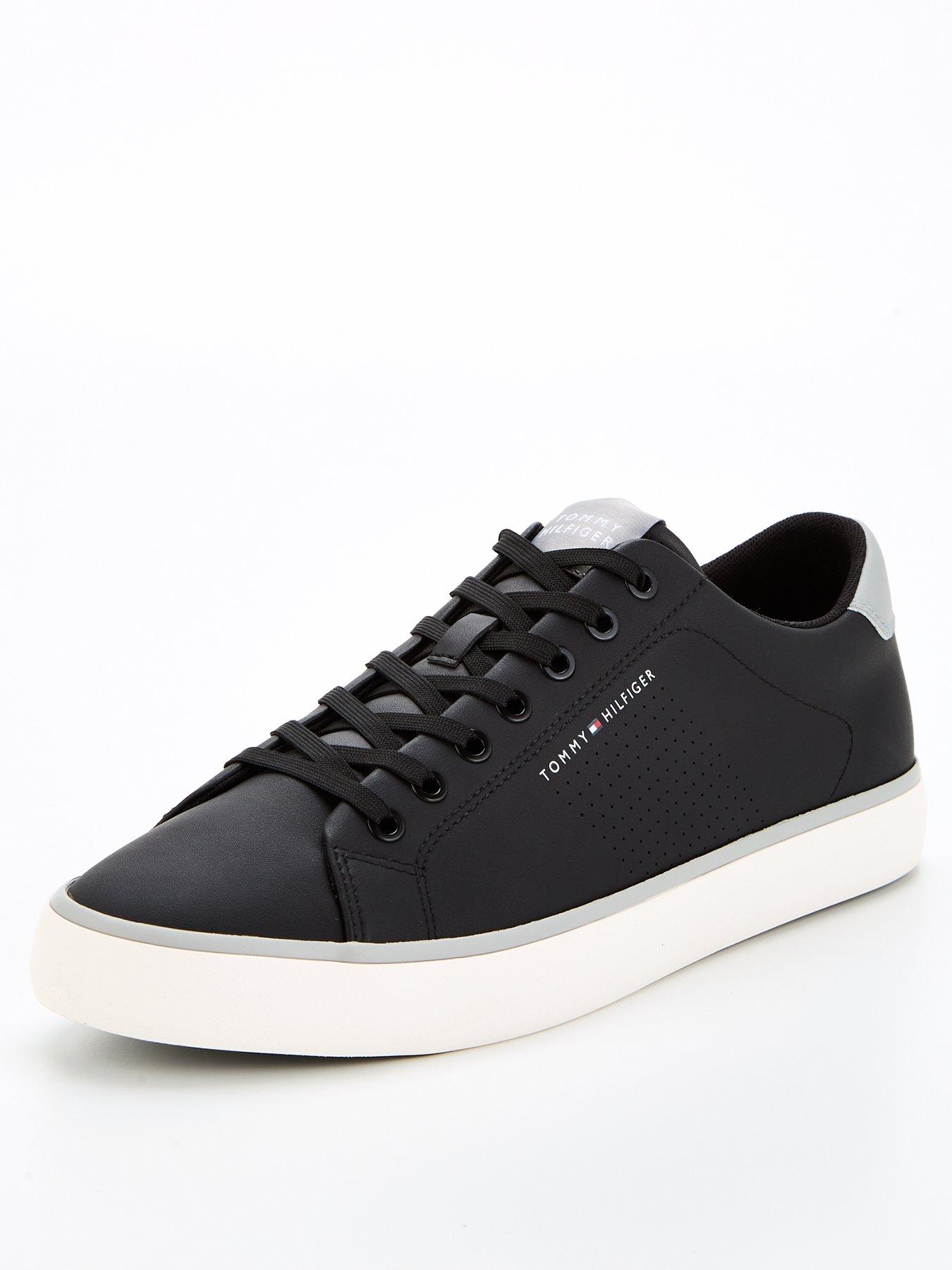 tommy-hilfiger-tommy-hilfiger-hi-vulcanised-perforated-sneaker-blackstillFront