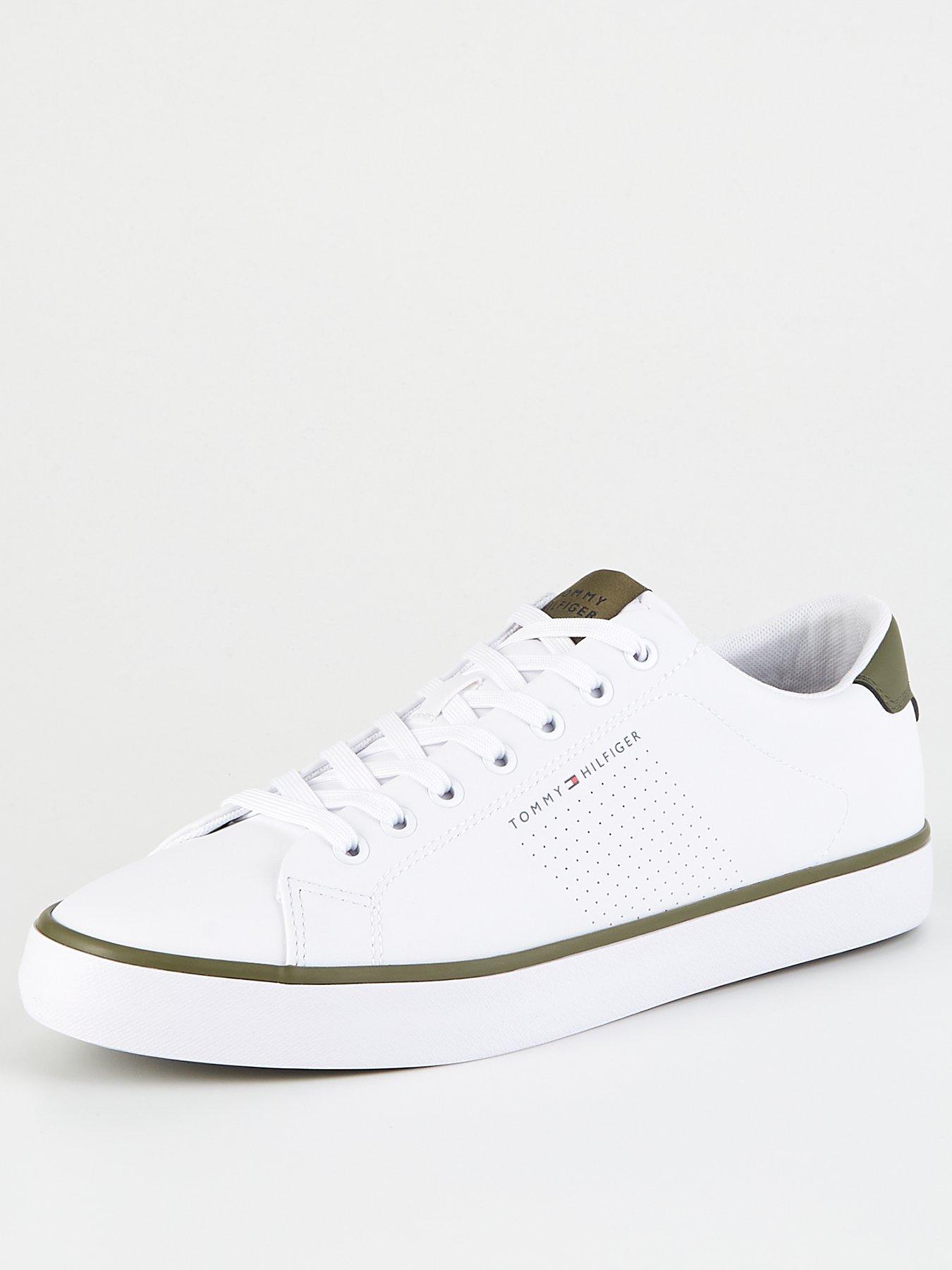 tommy-hilfiger-tommy-hilfiger-hi-vulcanised-perforated-sneaker-whitegreenstillFront