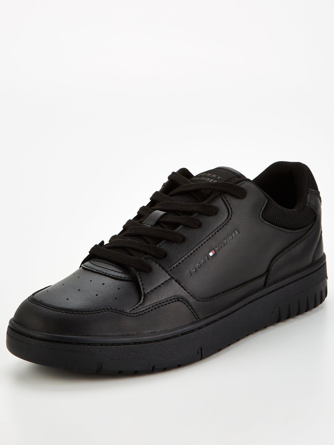 tommy-hilfiger-tommy-hilfiger-leather-essential-basket-trainers-blackstillFront