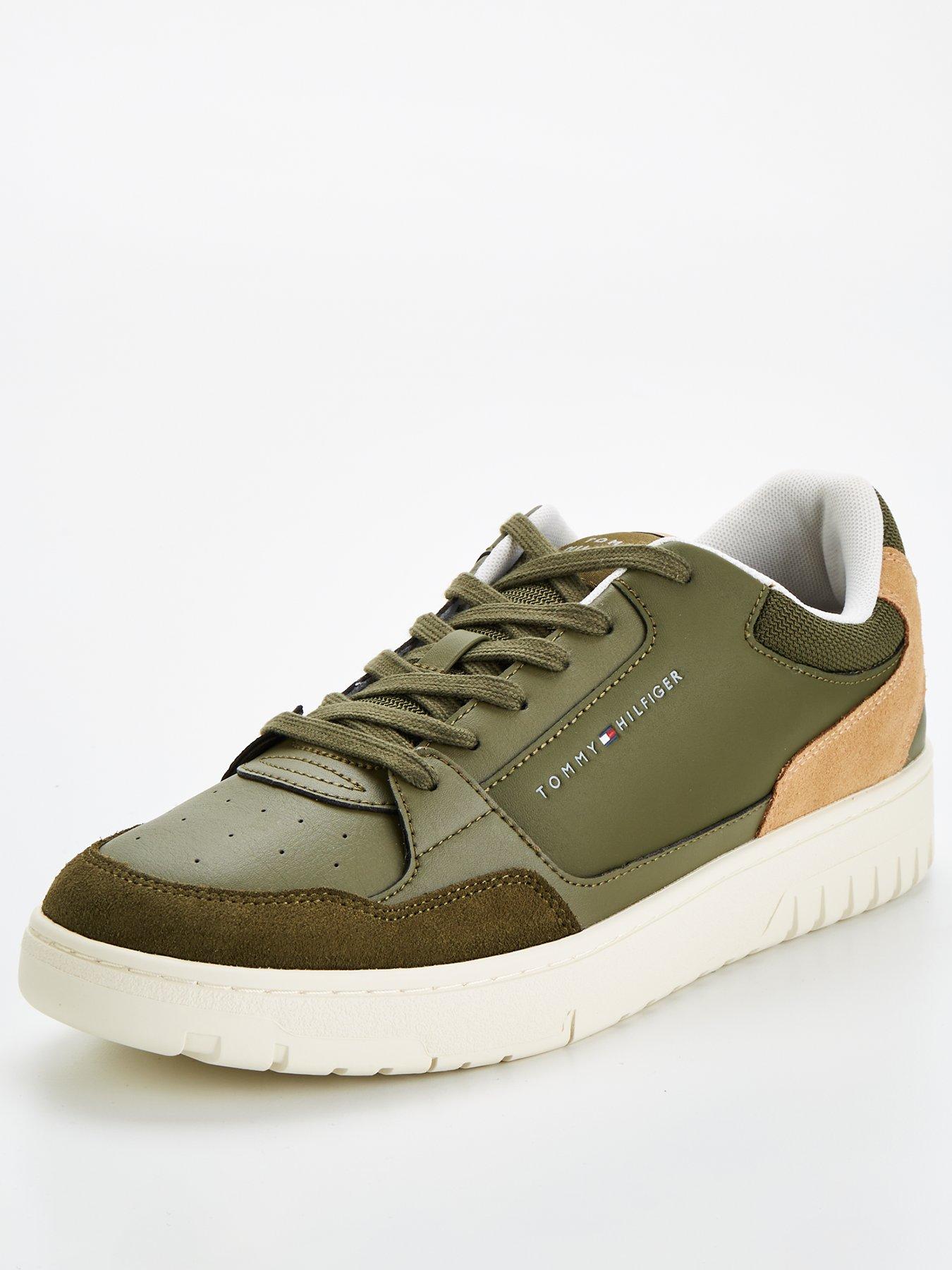 tommy-hilfiger-tommy-hilfiger-leather-mix-essential-basket-trainers-khakistillFront