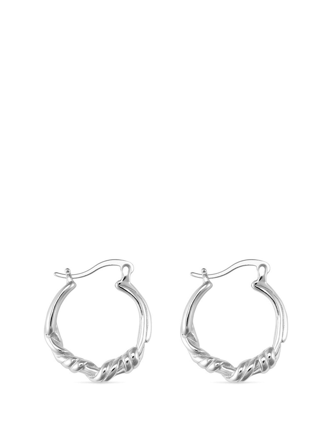 elk-bloom-chunky-sterling-silver-twisted-hoop-earrings-silver