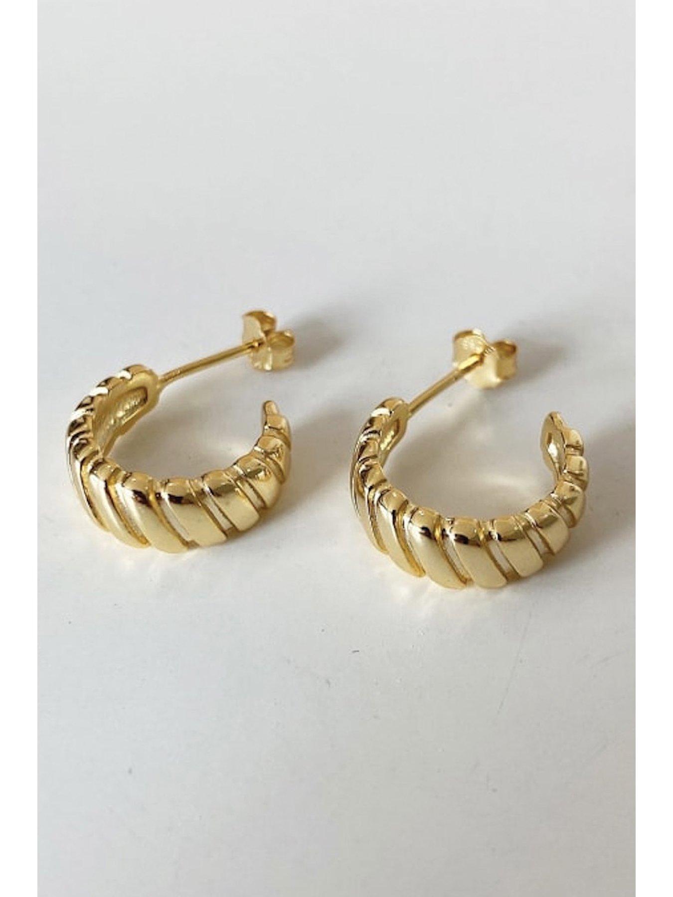 elk-bloom-chunky-14k-plated-ribbed-gold-hoop-earringsback