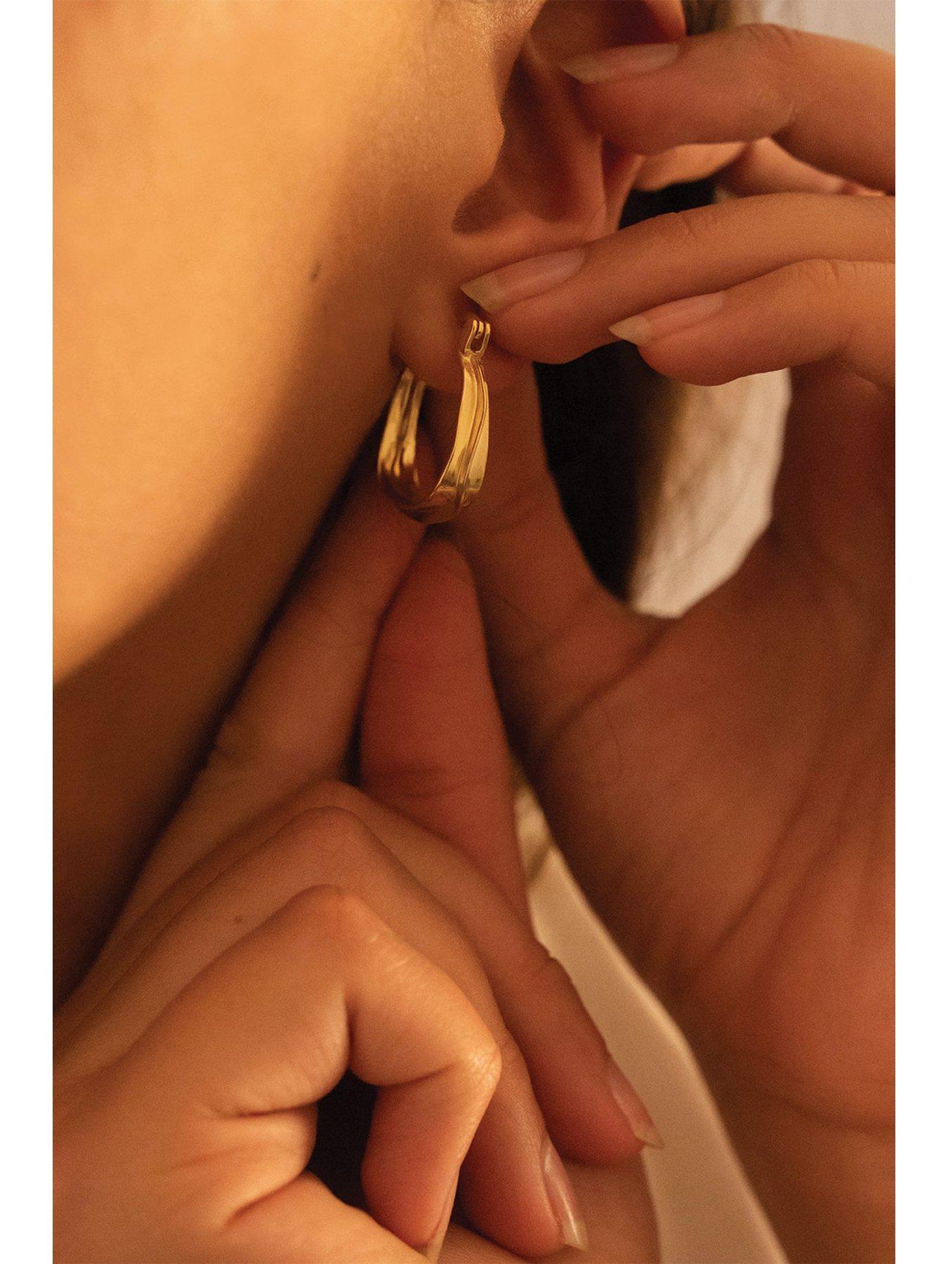 elk-bloom-chunky-14k-gold-plated-oval-hoop-earringsback