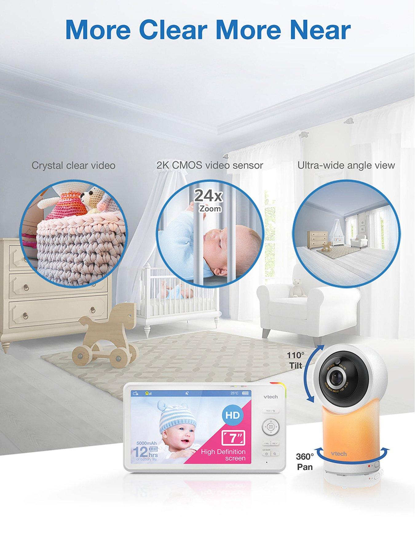 Image 3 of 6 of VTech RM7766HD 7" Smart Wi-Fi 1080p Pan and Tilt Baby Monitor