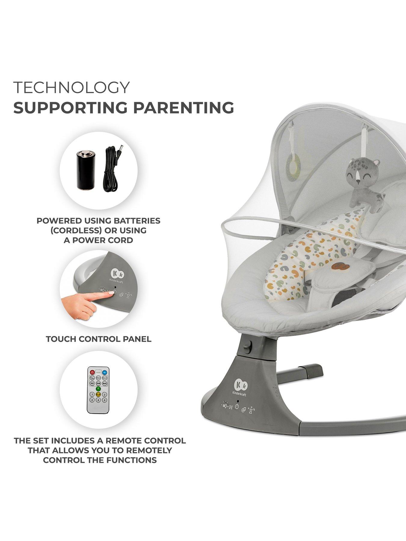Image 5 of 8 of Kinderkraft Lumi 2 Electric&nbsp;Swing and Bouncer&nbsp;- Light Grey