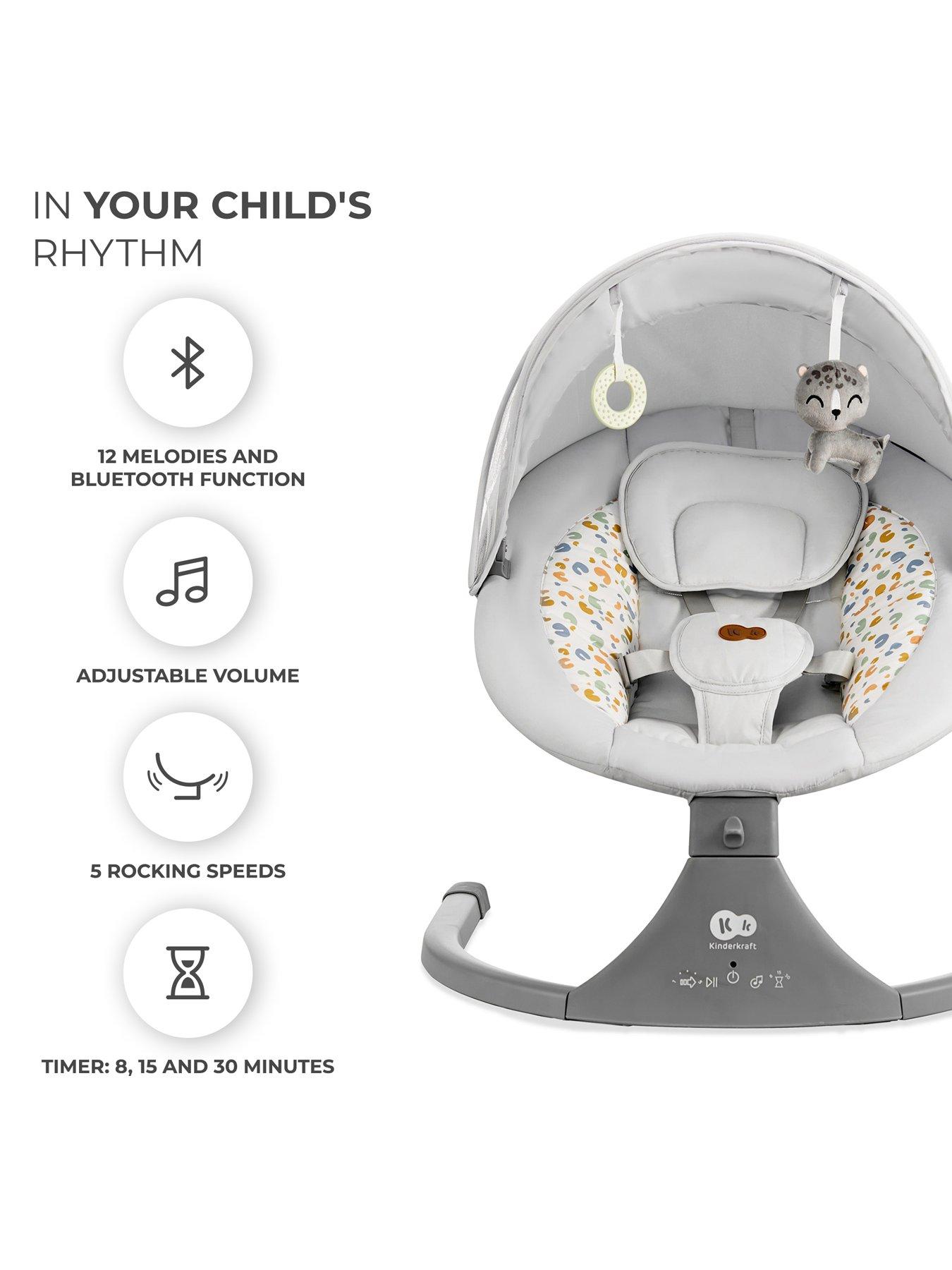 Image 7 of 8 of Kinderkraft Lumi 2 Electric&nbsp;Swing and Bouncer&nbsp;- Light Grey