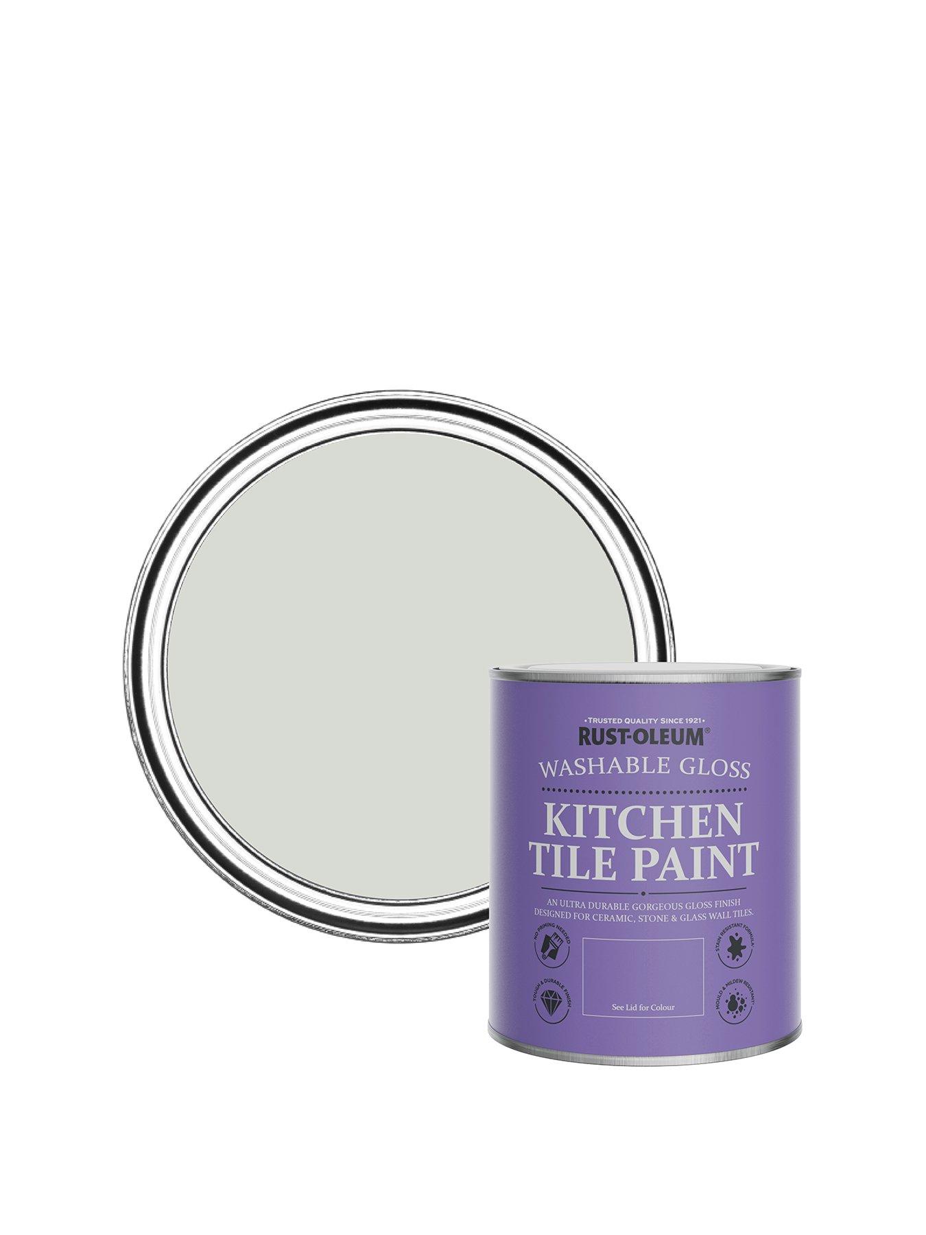 undefined Gloss Finish Kitchen Tile Paint in Winter Grey – 750 ml Tin