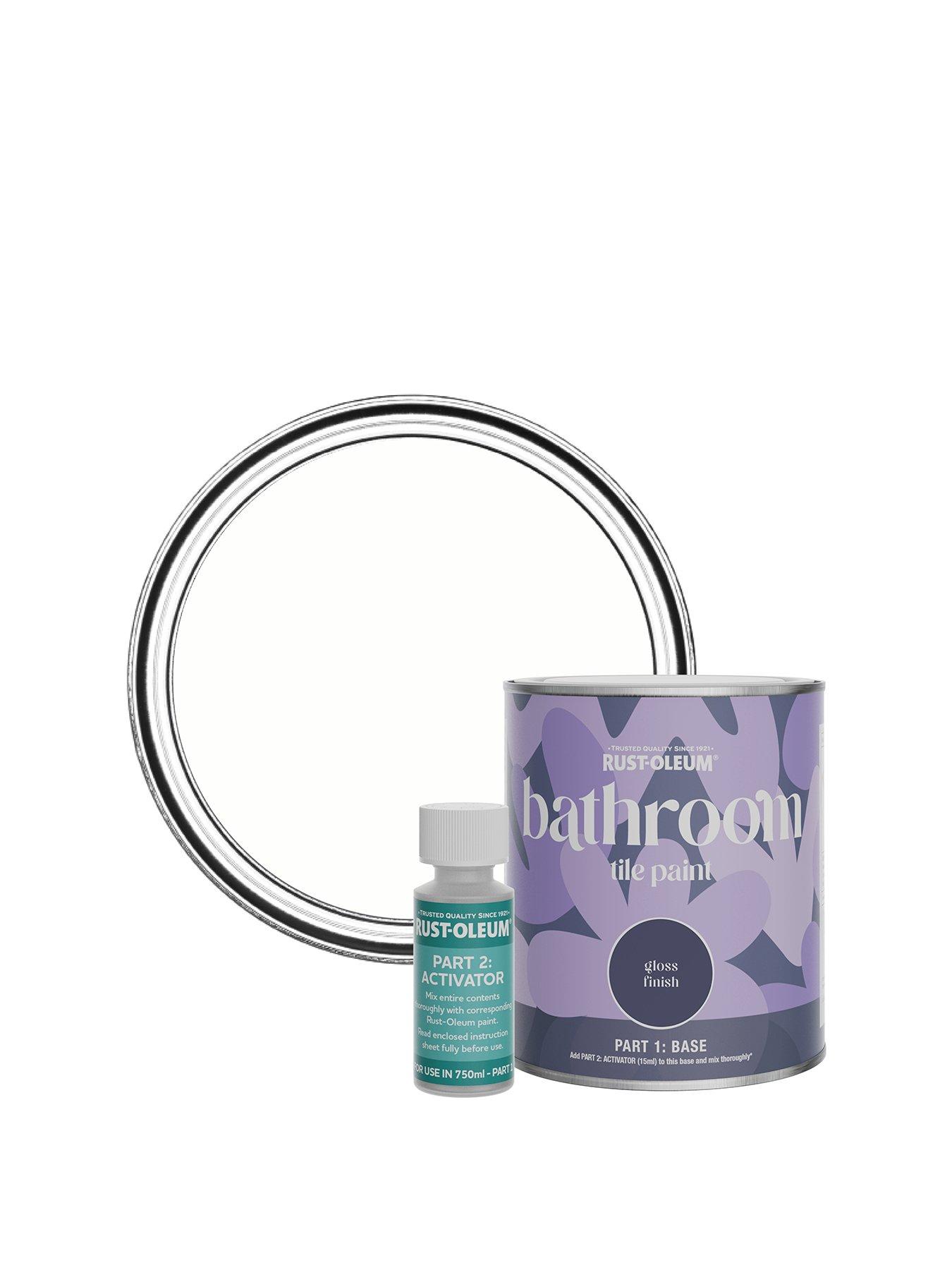 Rust-Oleum Gloss Finish Bathroom Tile Paint - Chalk White