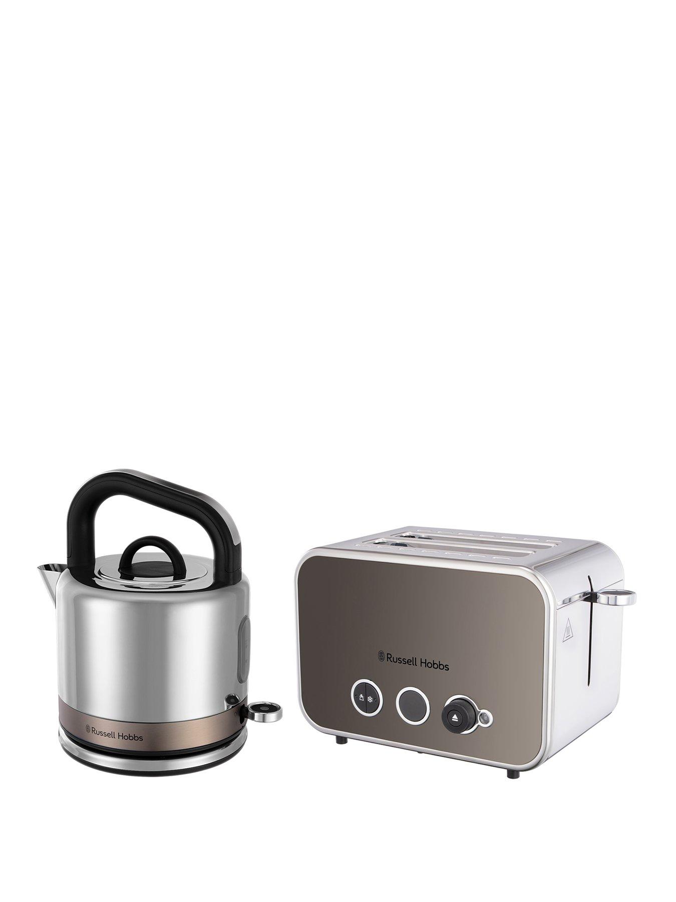 Image 1 of 7 of Russell Hobbs Distinctions Kettle and 2-Slice Toaster Bundle -&nbsp;Titanium