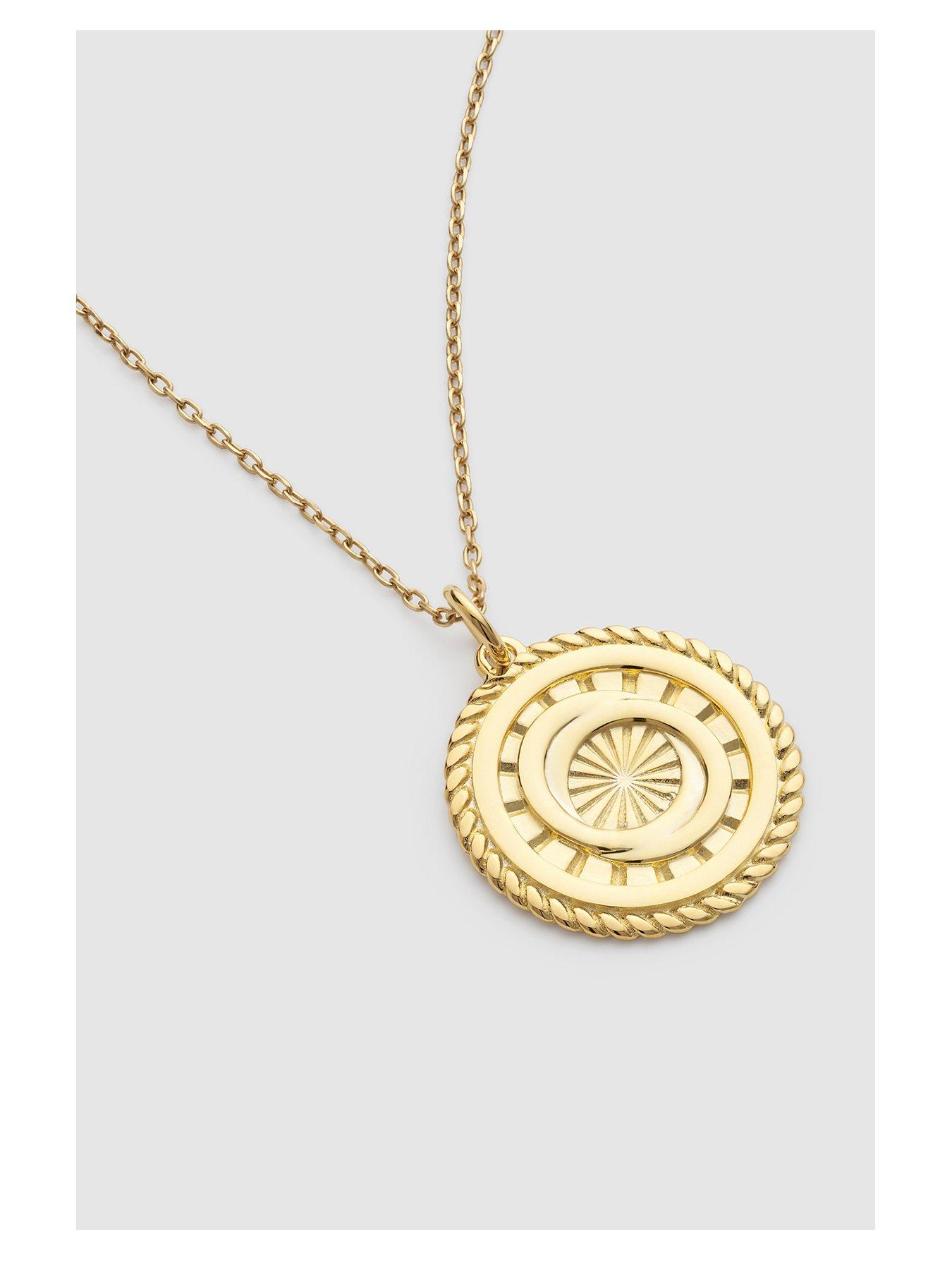 elk-bloom-gold-sunburst-interlocking-circles-medallion-necklace-gold