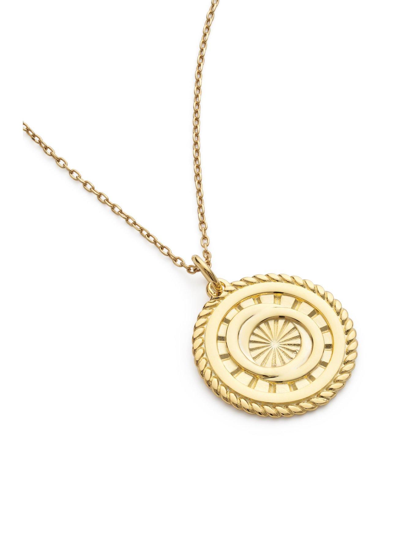 elk-bloom-gold-sunburst-interlocking-circles-medallion-necklace-goldoutfit