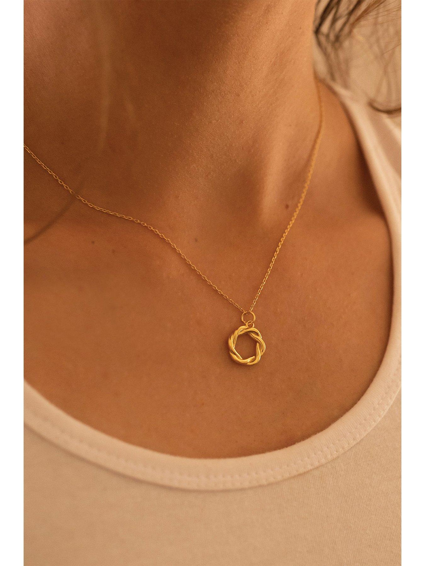 elk-bloom-14k-gold-plated-circle-necklacestillFront