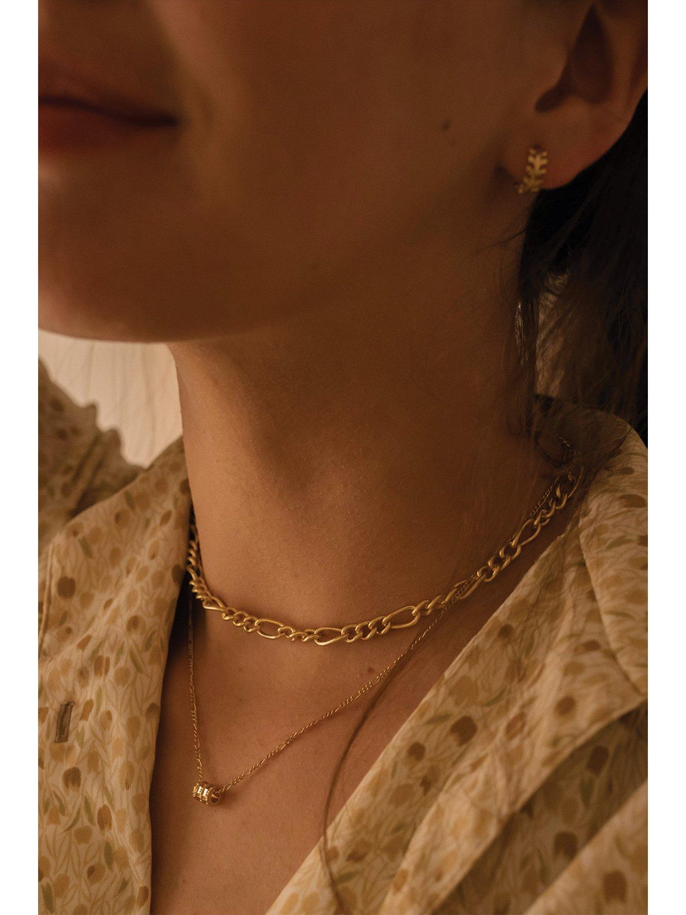 elk-bloom-thin-18k-gold-plated-link-chain-necklacedetail