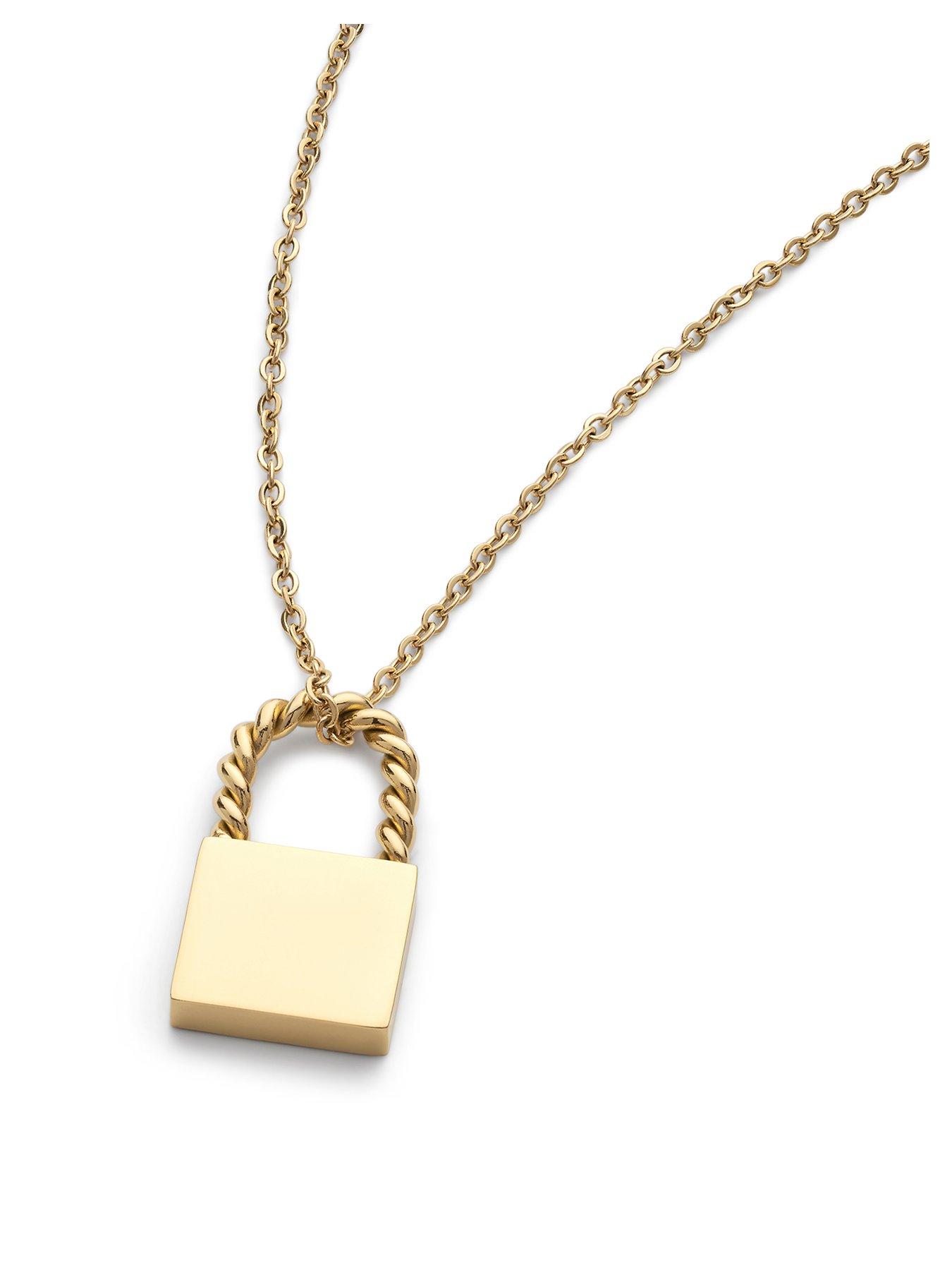 elk-bloom-dainty-14k-gold-plated-lock-necklace