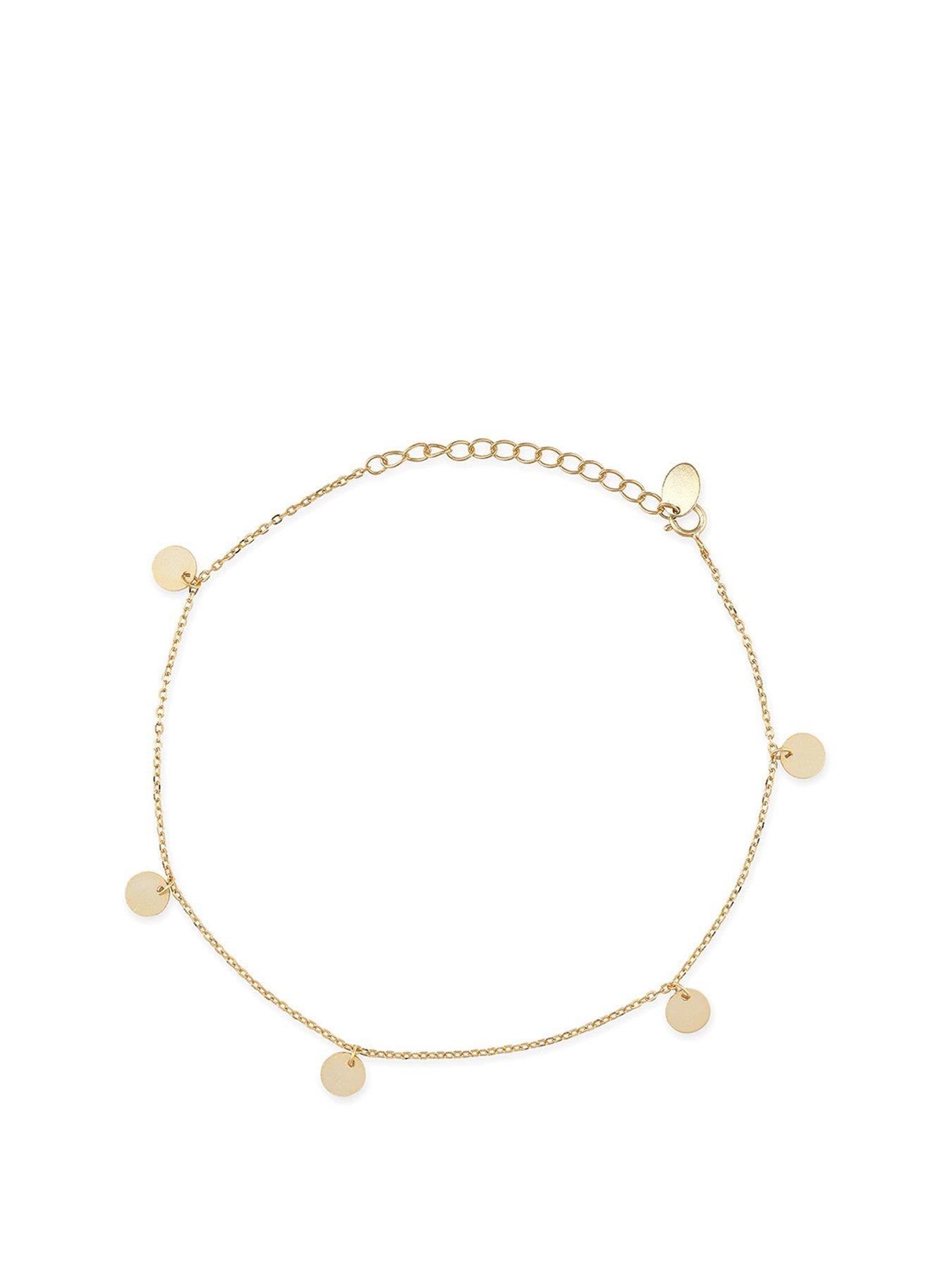 Elk & Bloom Delicate 14K Gold Plated Coin Anklet