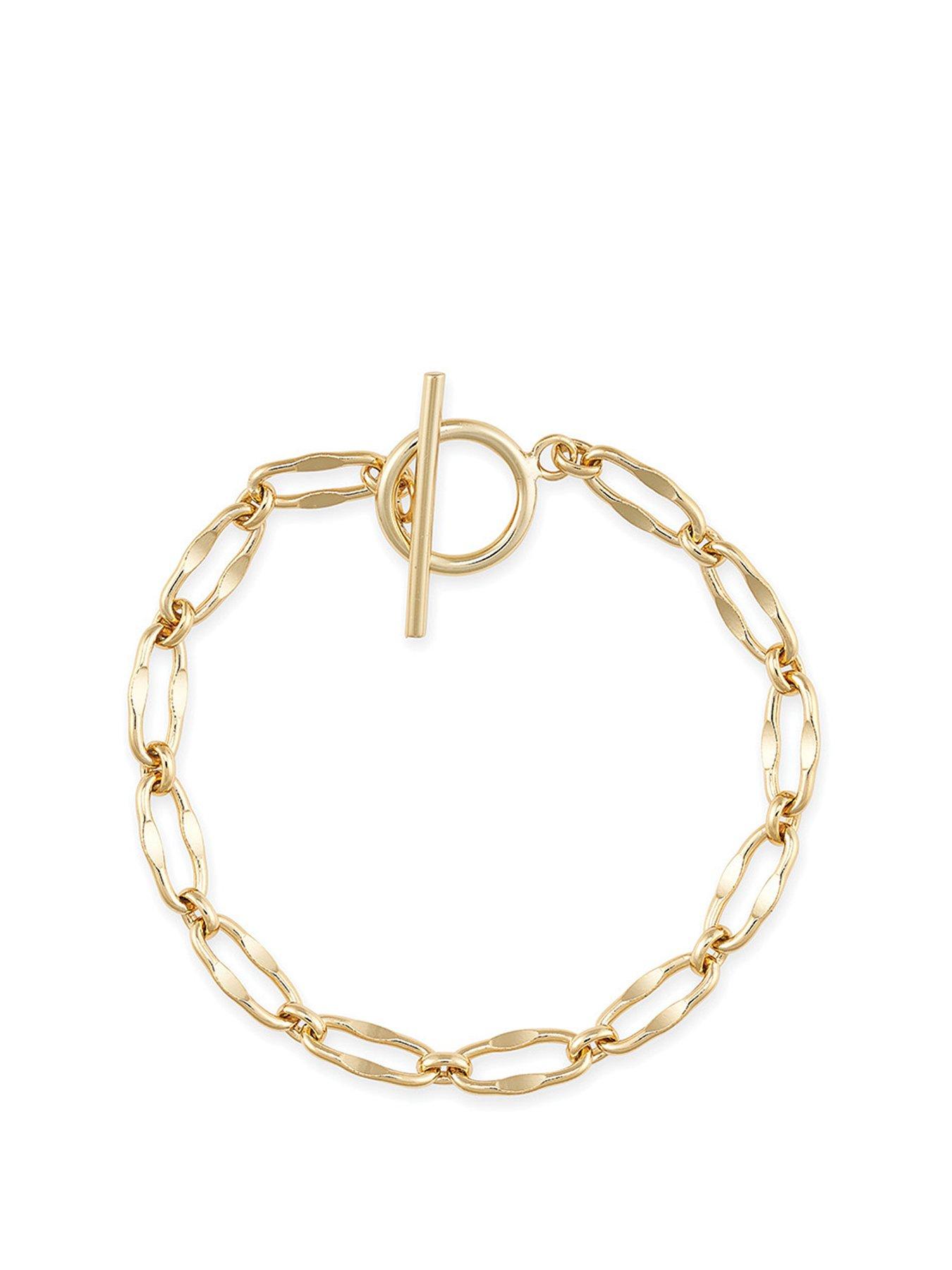 undefined Chunky 14K Gold Plated Chain Bracelet