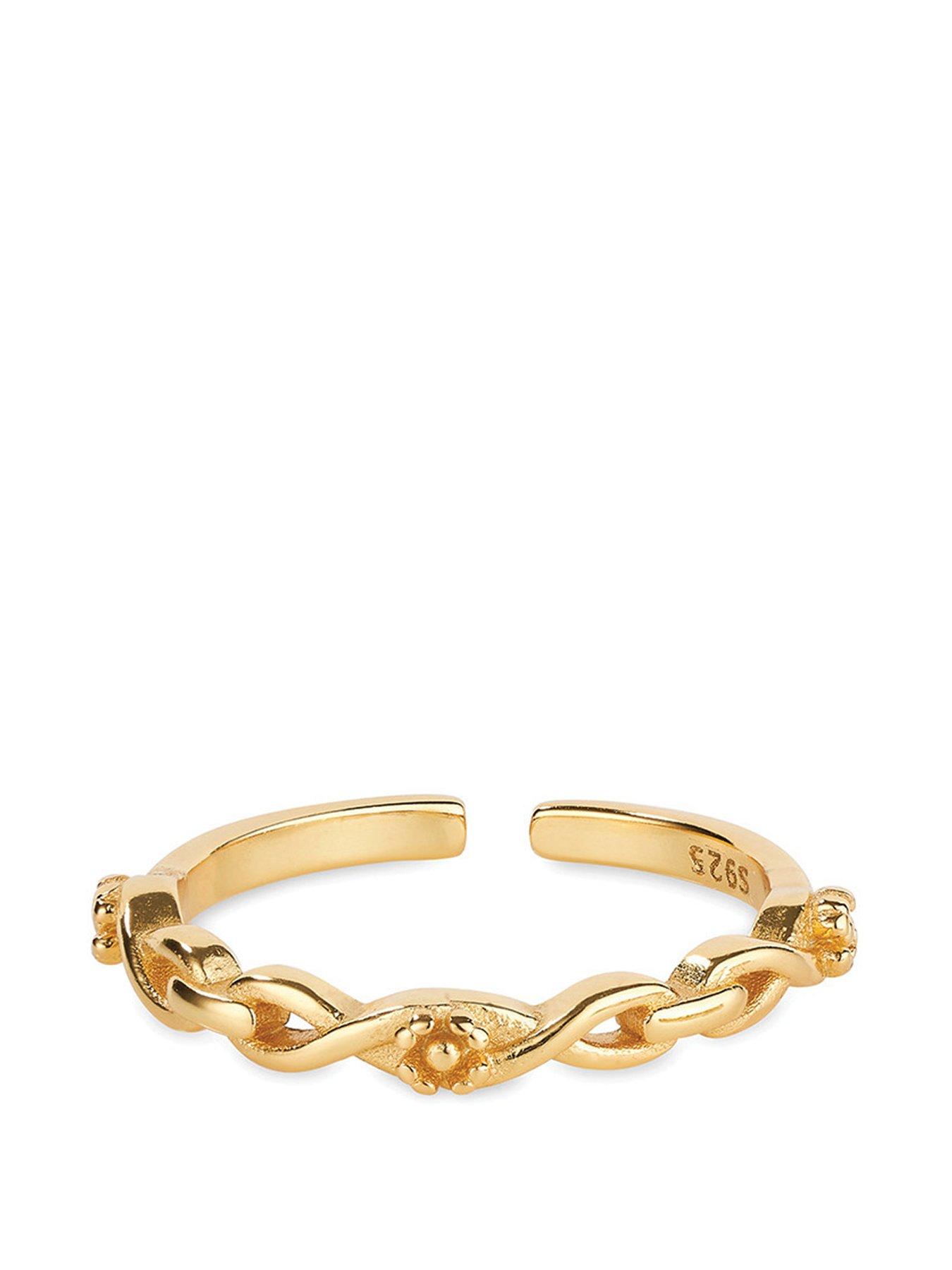 elk-bloom-14k-gold-plated-link-stackable-ring