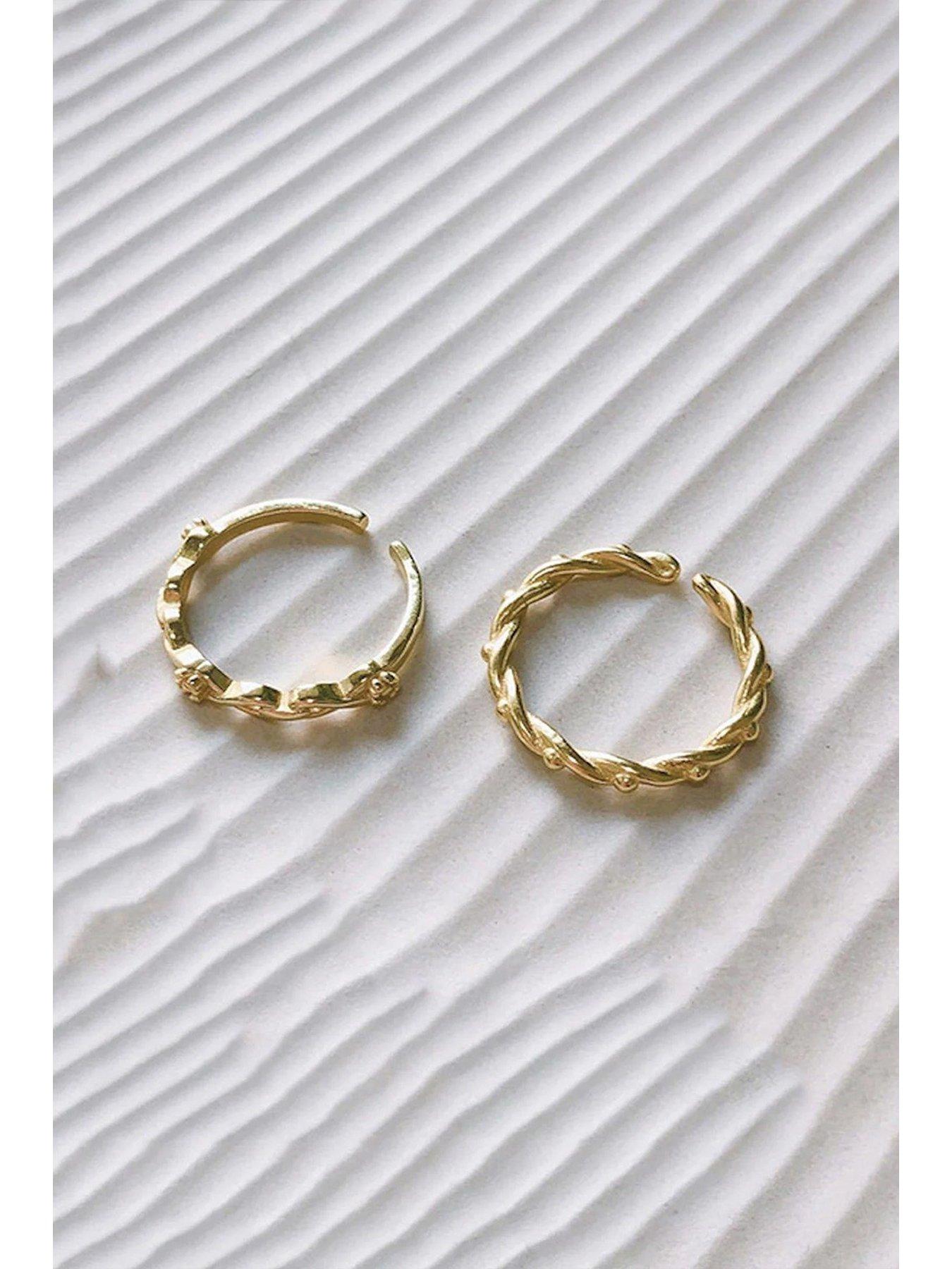 elk-bloom-14k-gold-plated-link-stackable-ringoutfit