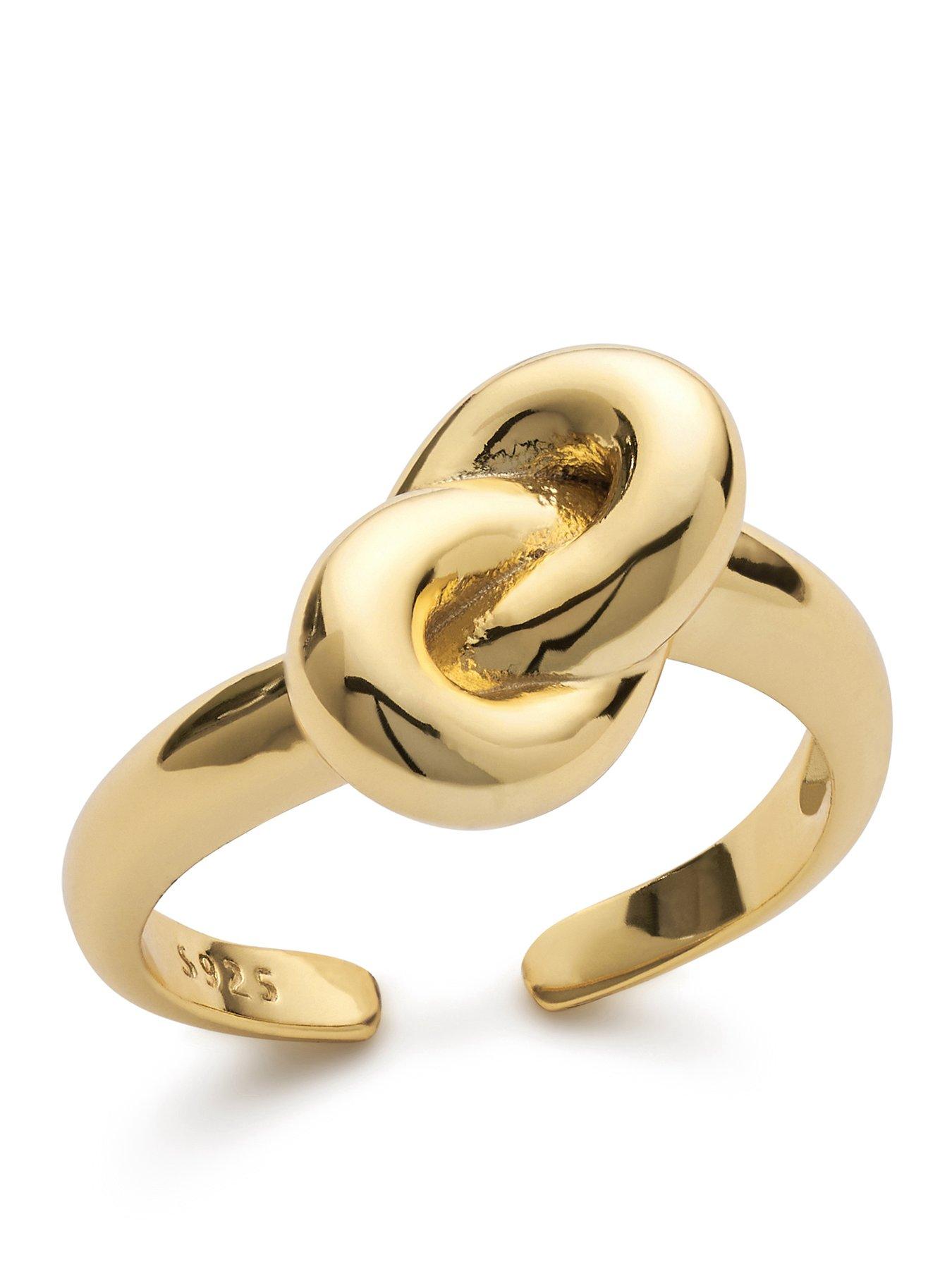 Image 1 of 6 of Elk & Bloom 18K Gold Plated Knot Ring