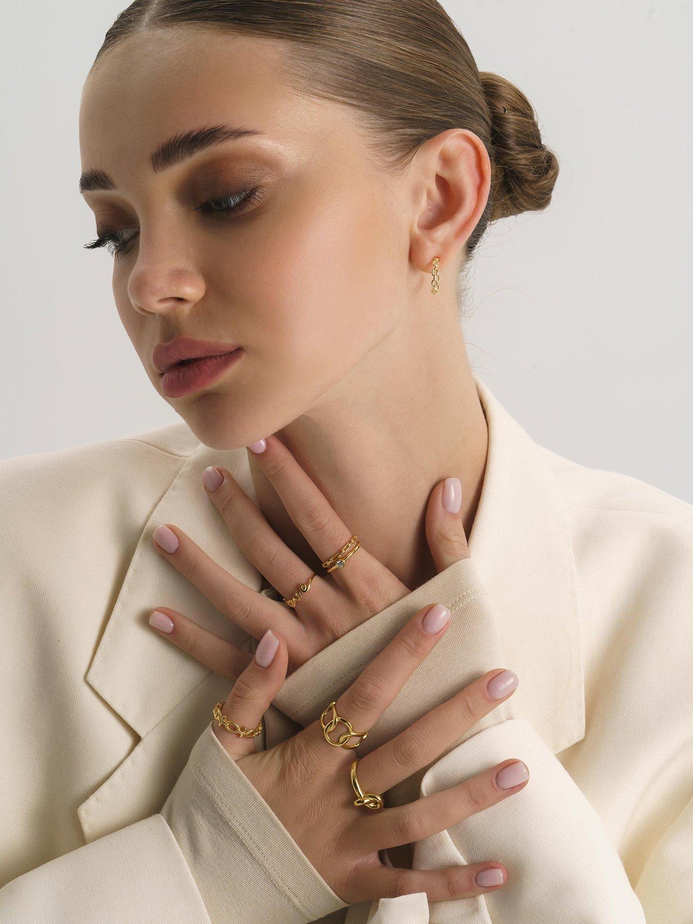 Image 3 of 6 of Elk & Bloom 18K Gold Plated Knot Ring