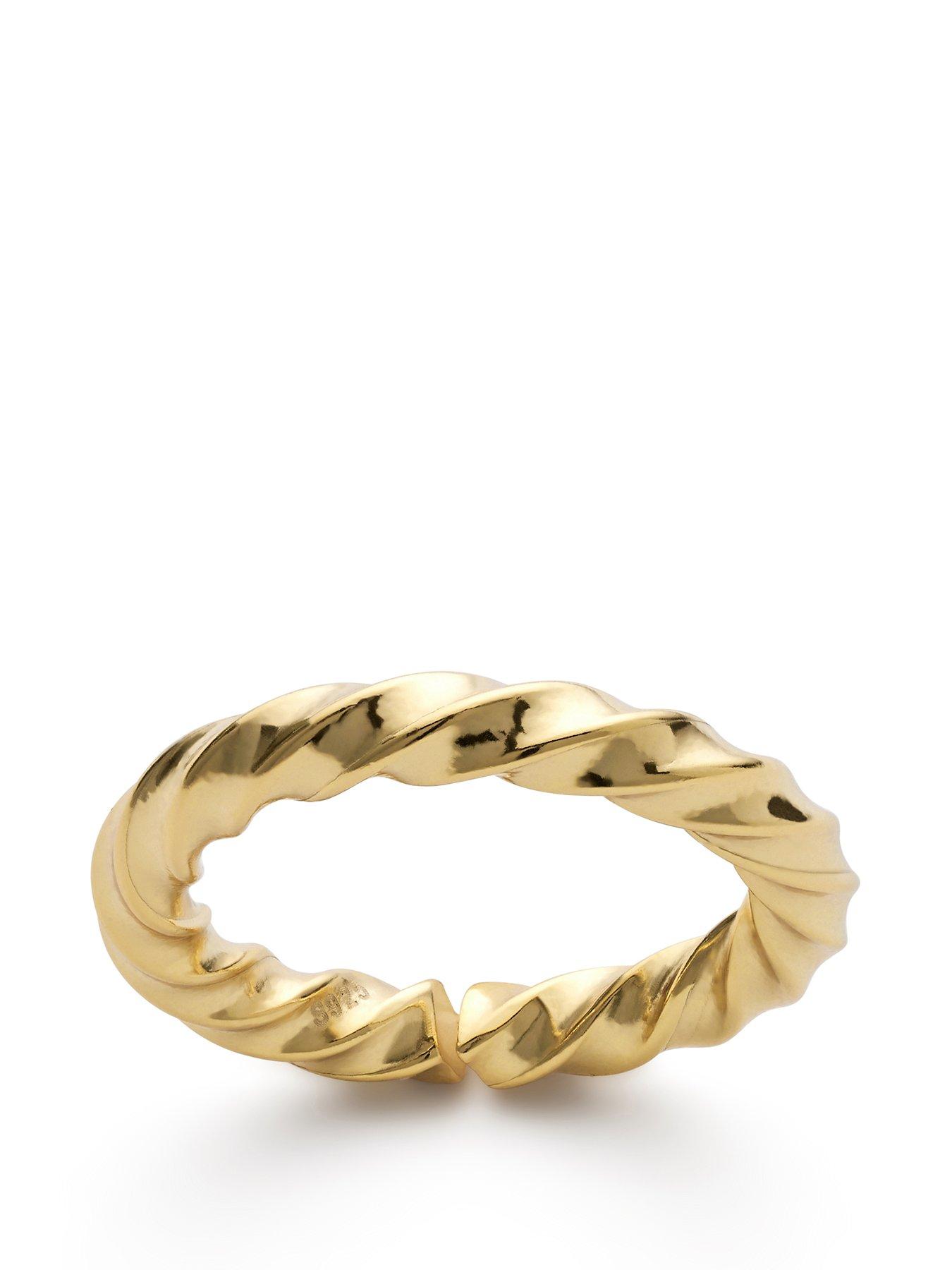 undefined 14K Gold Plated Twist Band Ring