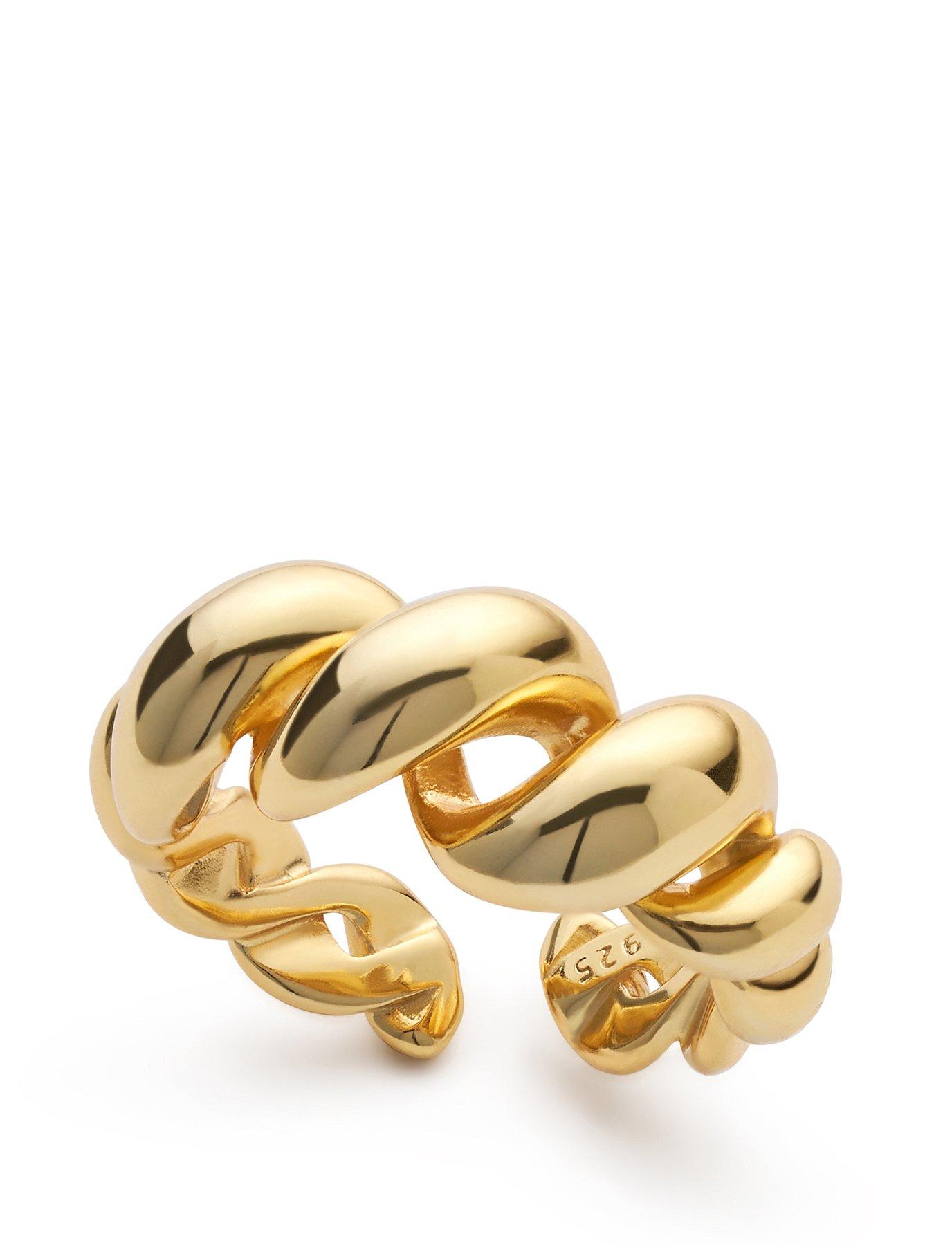 undefined 14K Gold Plated Twist Link Ring