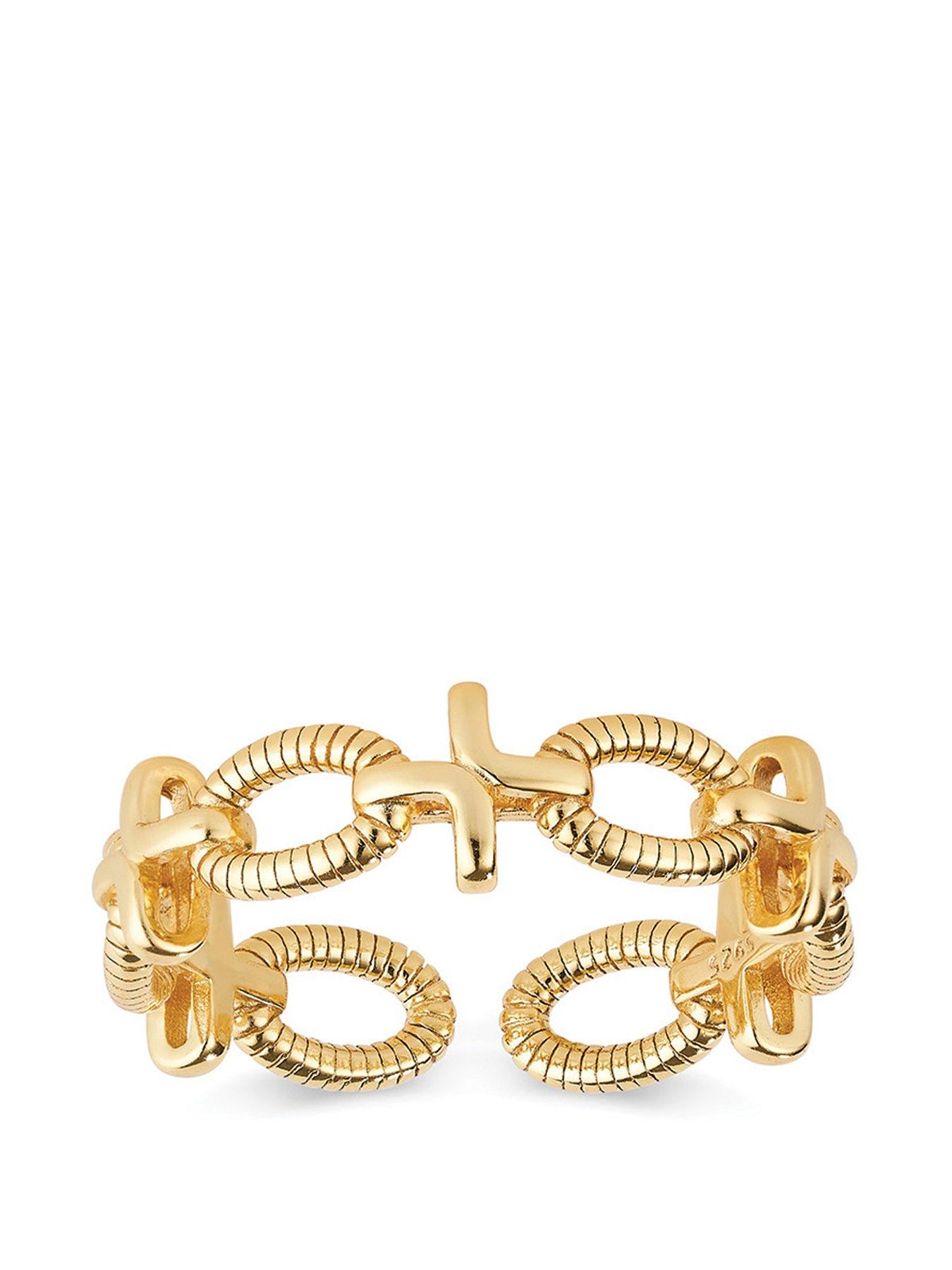 elk-bloom-14k-gold-plated-chain-link-stacking-ring