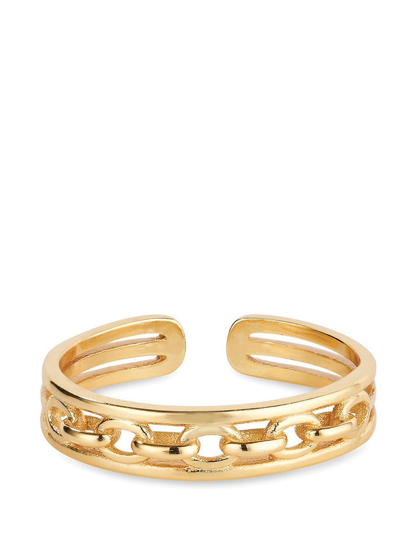 elk-bloom-14k-gold-plated-chain-link-stacking-ring