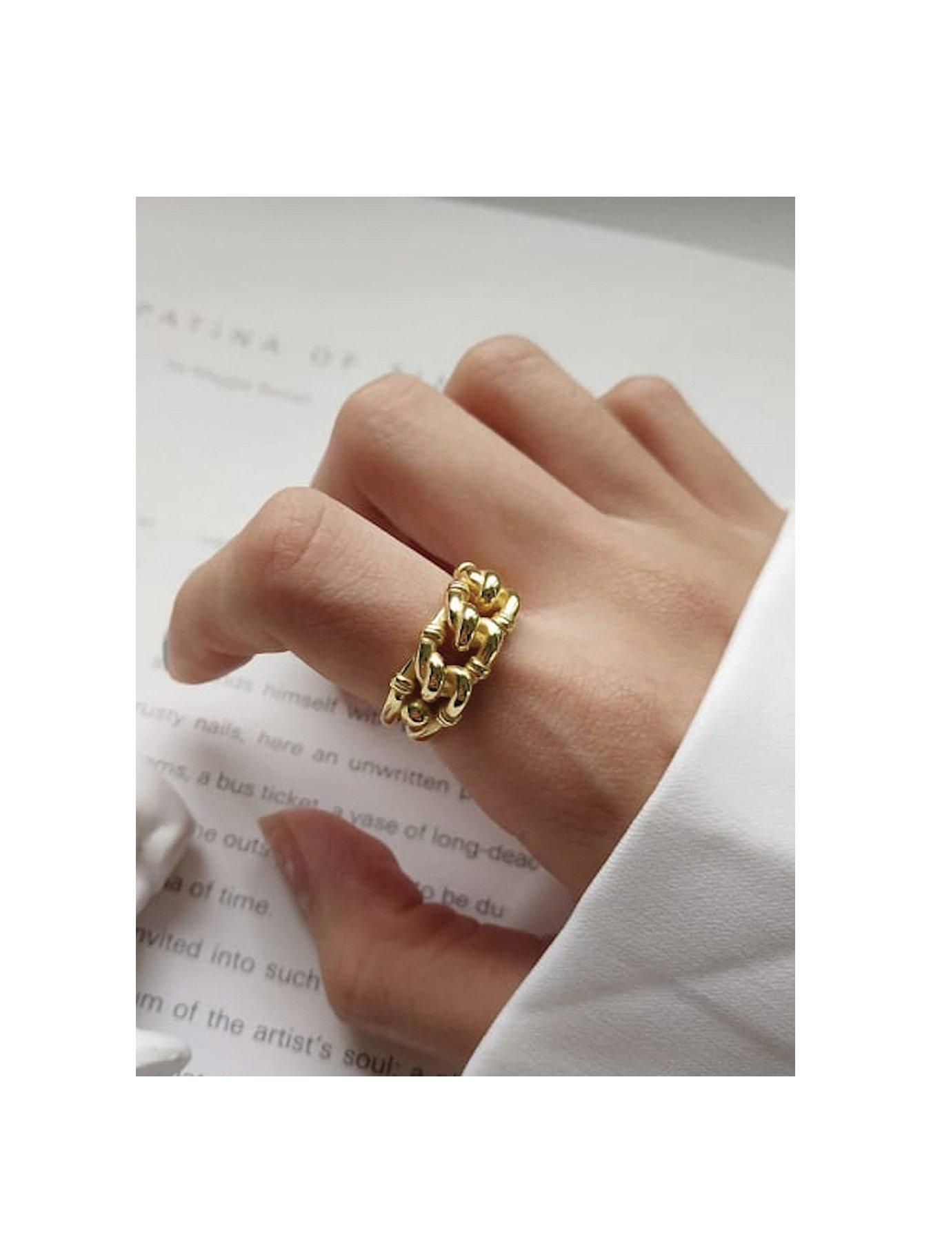 elk-bloom-thick-18k-gold-plated-chain-link-ringstillFront