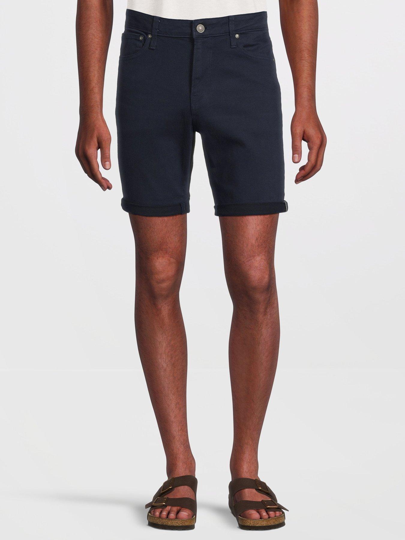 jack-jones-jack-amp-jones-5-pocket-denim-shorts-navy