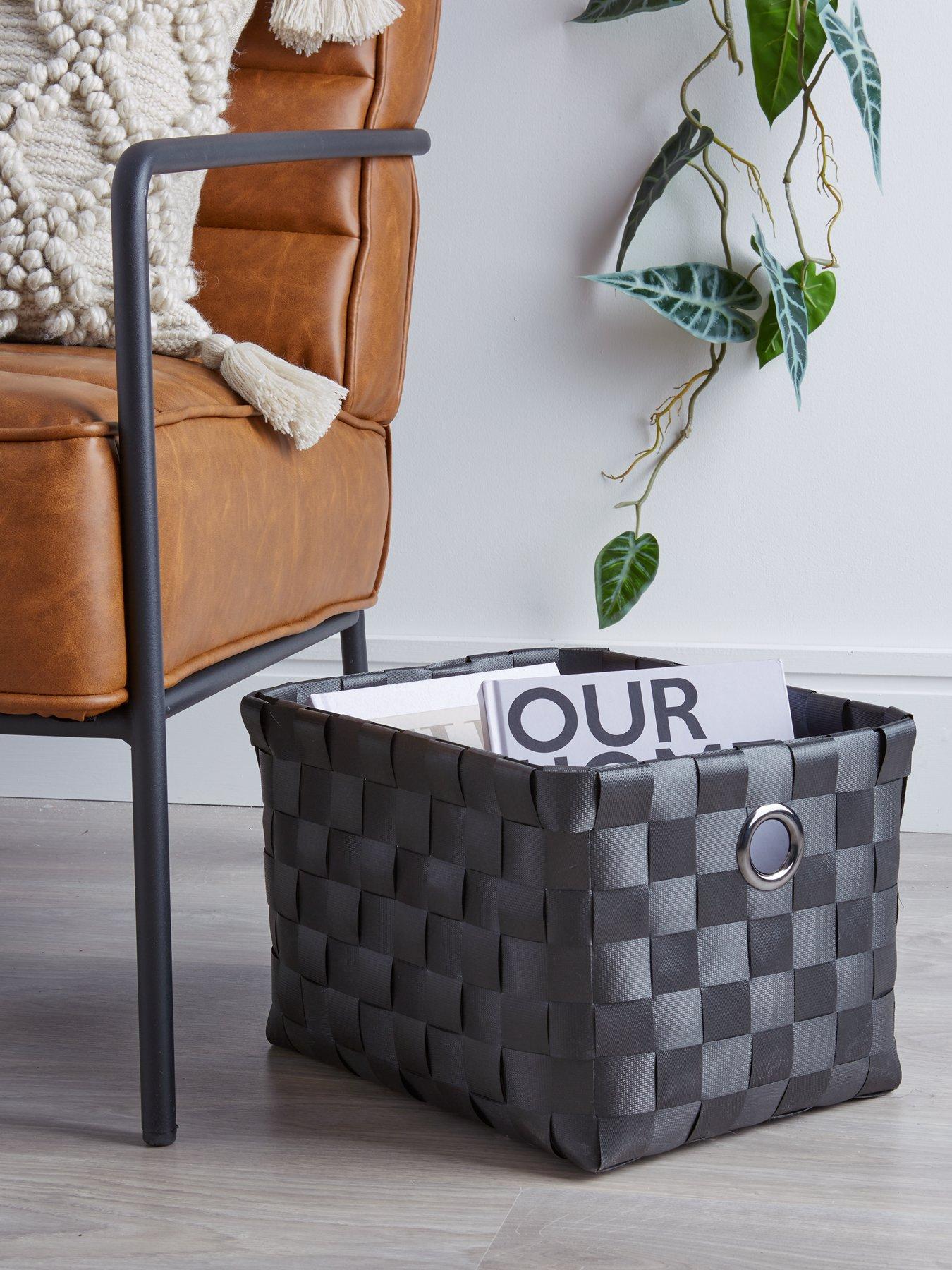 very-home-faux-leather-woven-storage-34x27x225cm