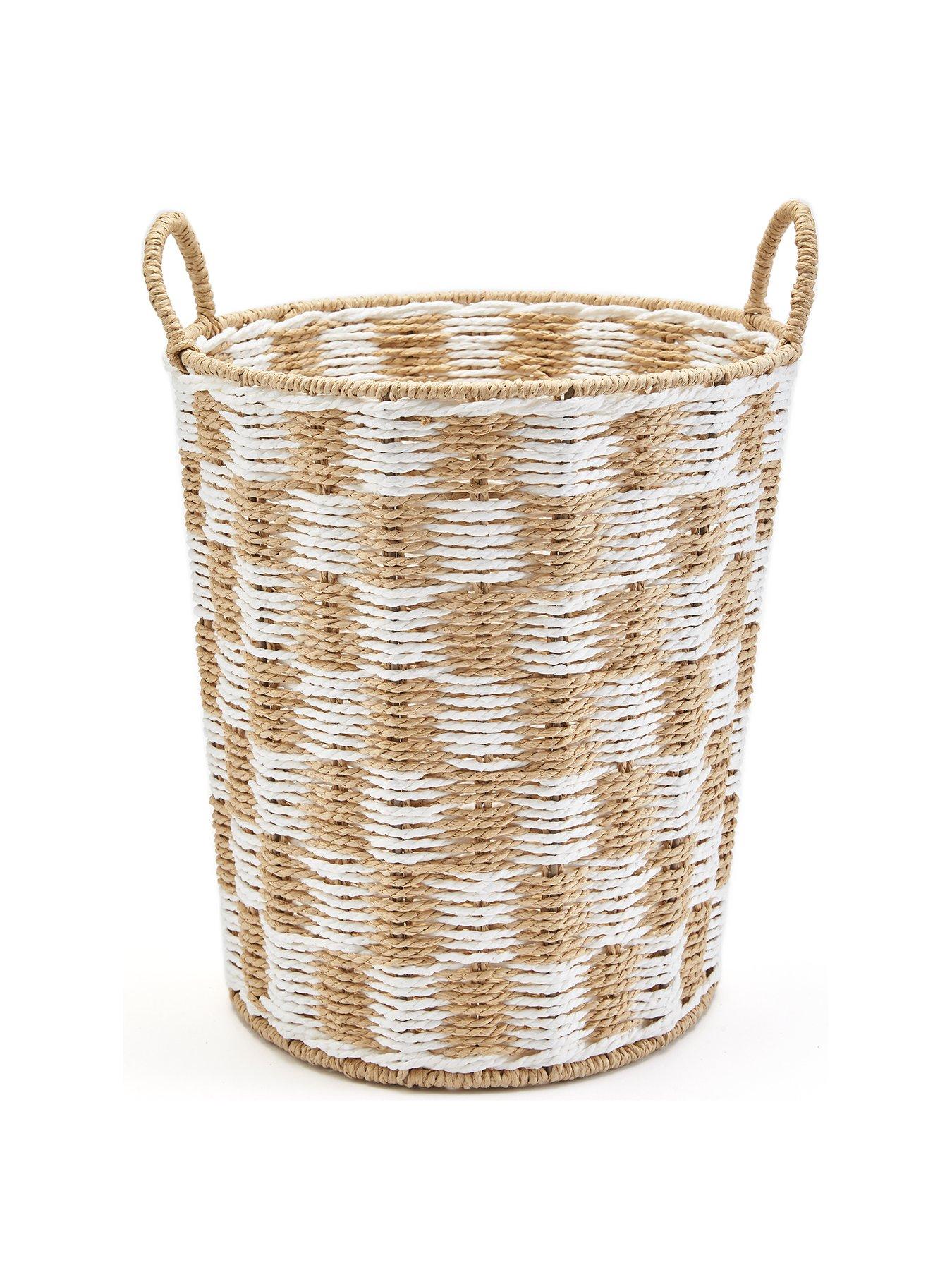 Image 2 of 6 of The Very Collection Round Paper Rope Check Basket