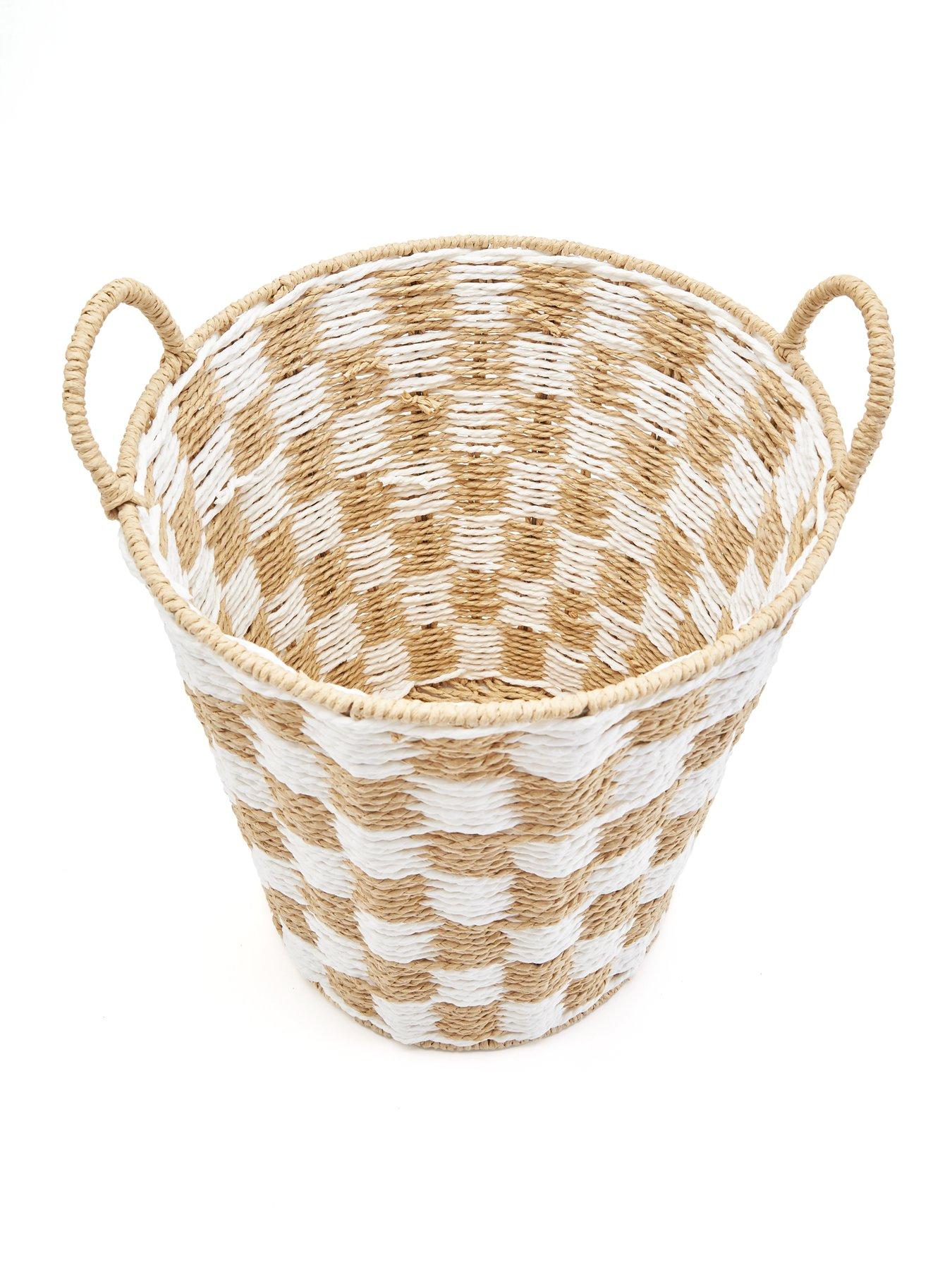 Image 3 of 6 of The Very Collection Round Paper Rope Check Basket