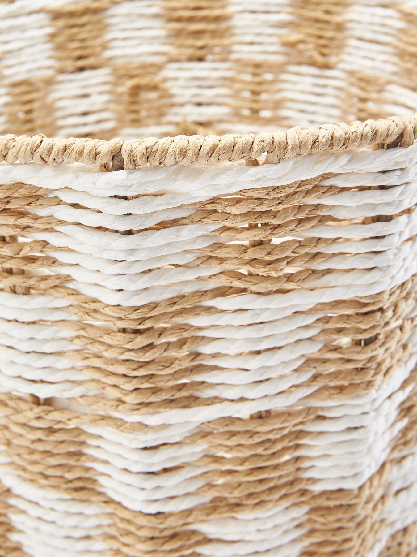 Image 5 of 6 of The Very Collection Round Paper Rope Check Basket