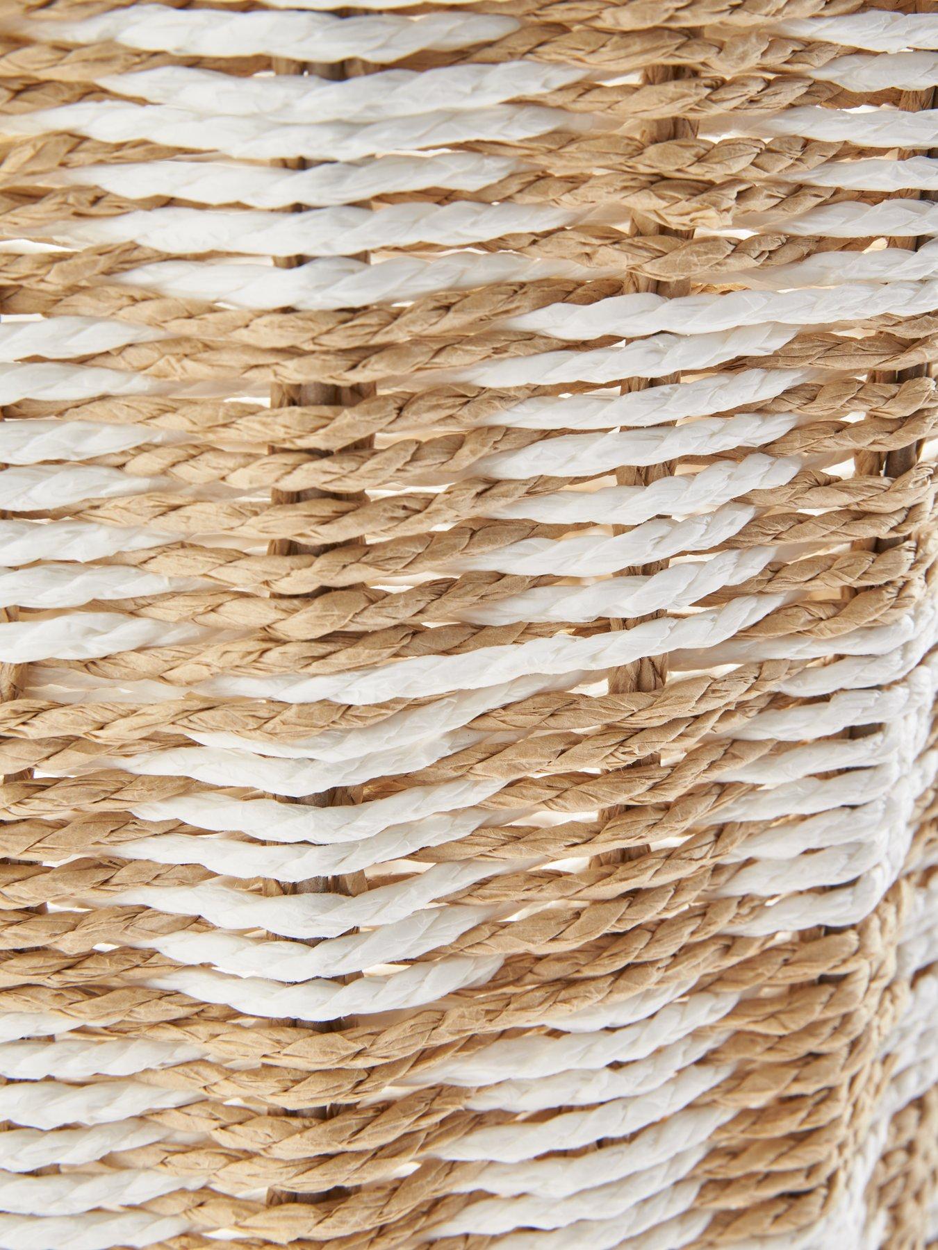 Image 6 of 6 of The Very Collection Round Paper Rope Check Basket