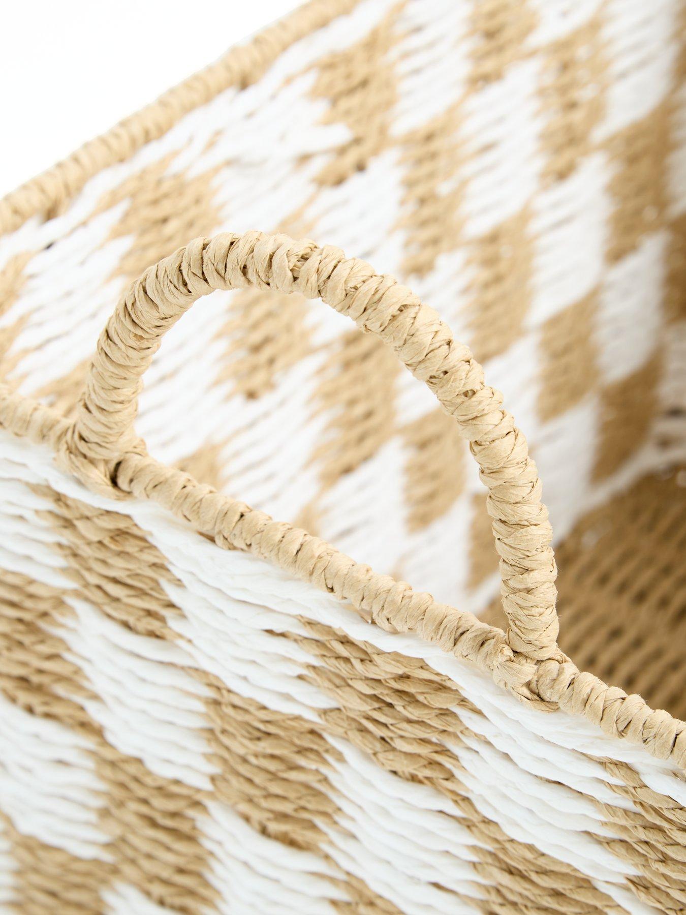 Image 5 of 6 of The Very Collection Square Paper Rope Check Basket
