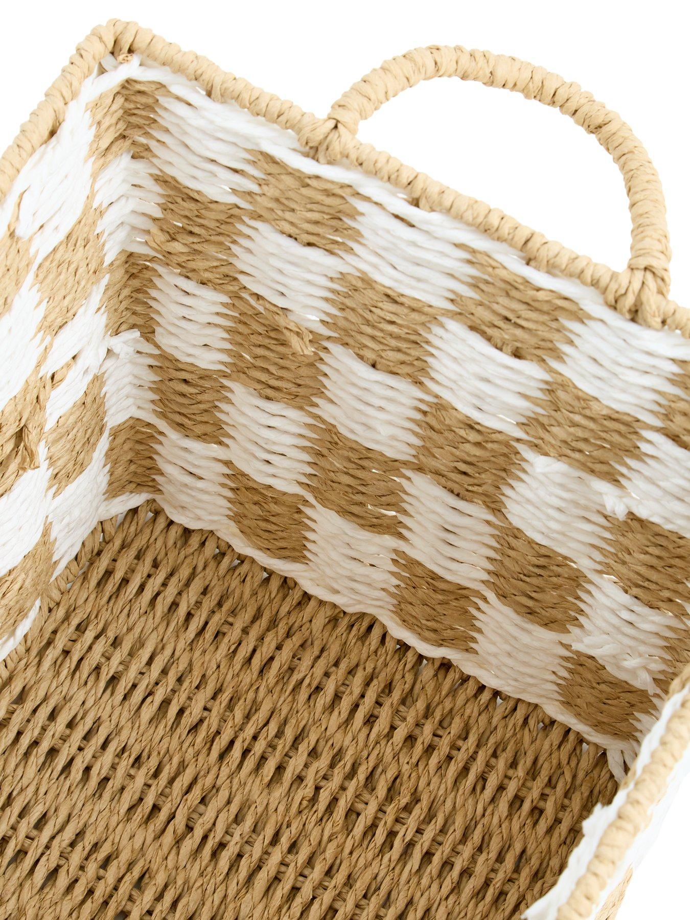 Image 6 of 6 of The Very Collection Square Paper Rope Check Basket