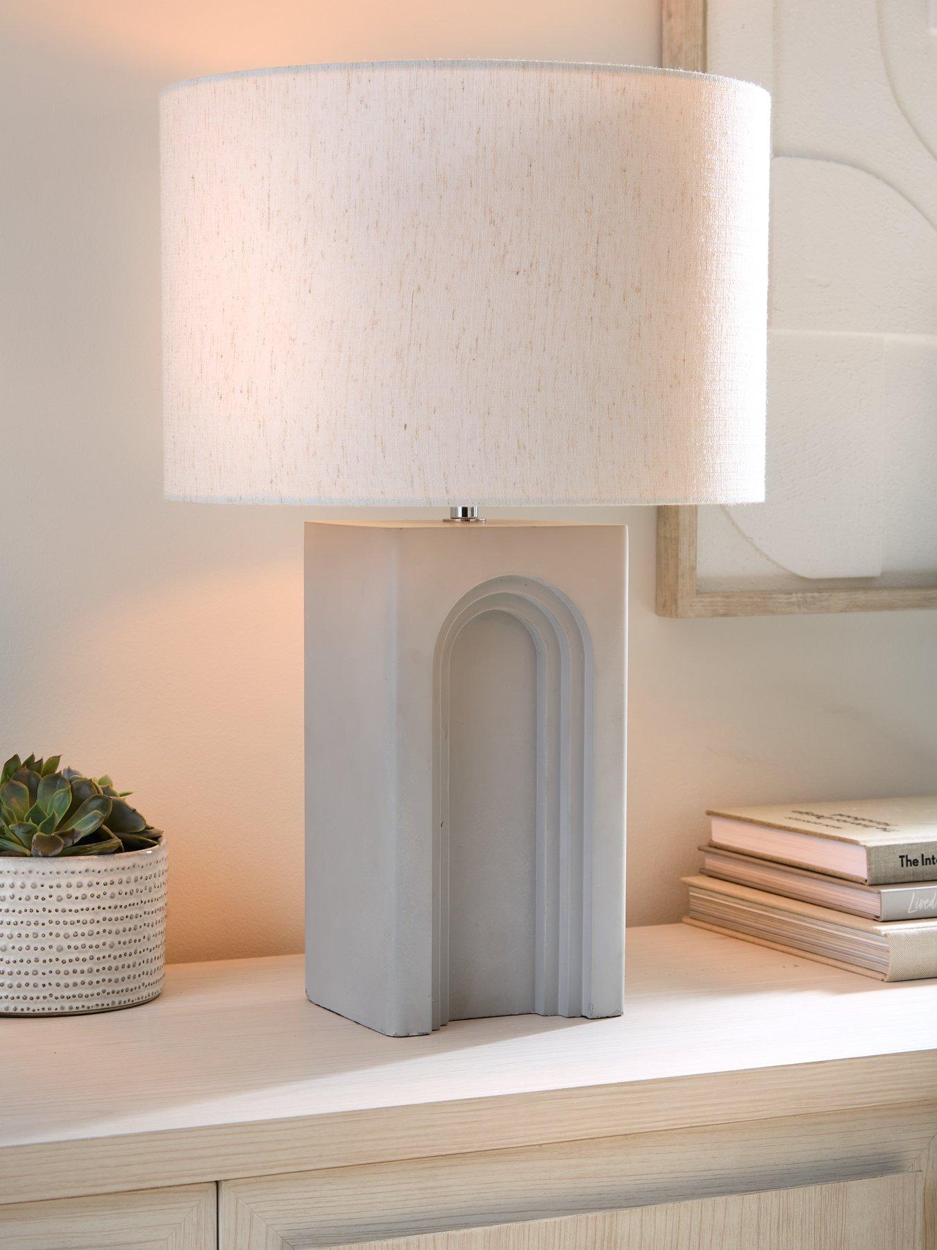 undefined Block Concrete Arches Table Lamp