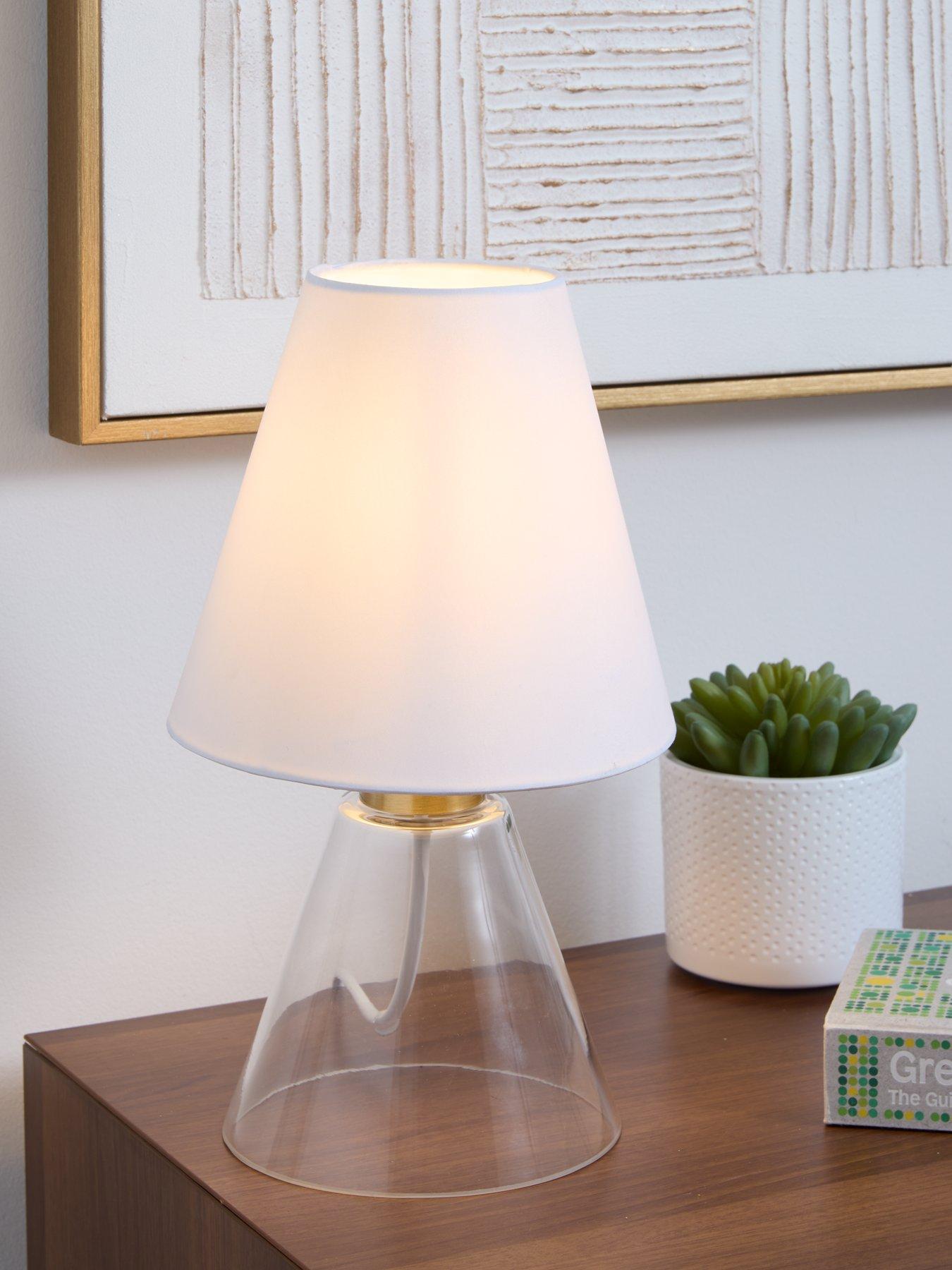 Very Home Conical Glass Table Lamp 23cm