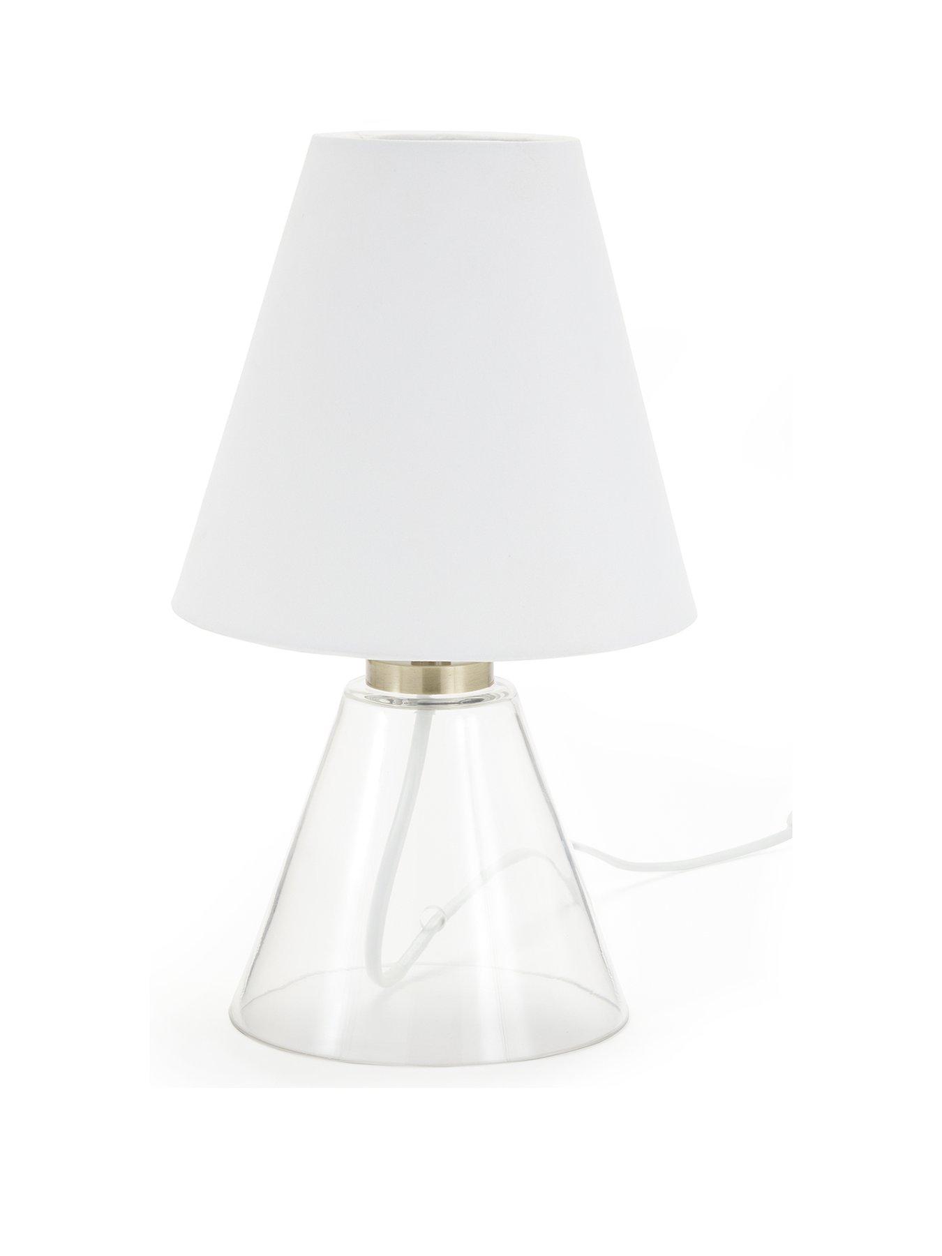 Image 2 of 6 of The Very Collection Conical Glass Table Lamp 23cm