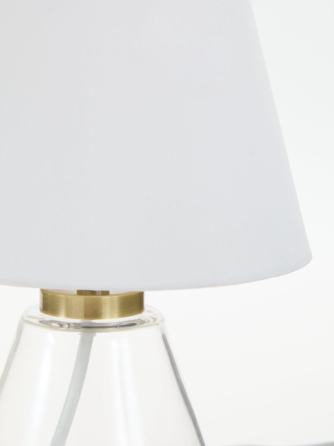 Image 4 of 6 of The Very Collection Conical Glass Table Lamp 23cm