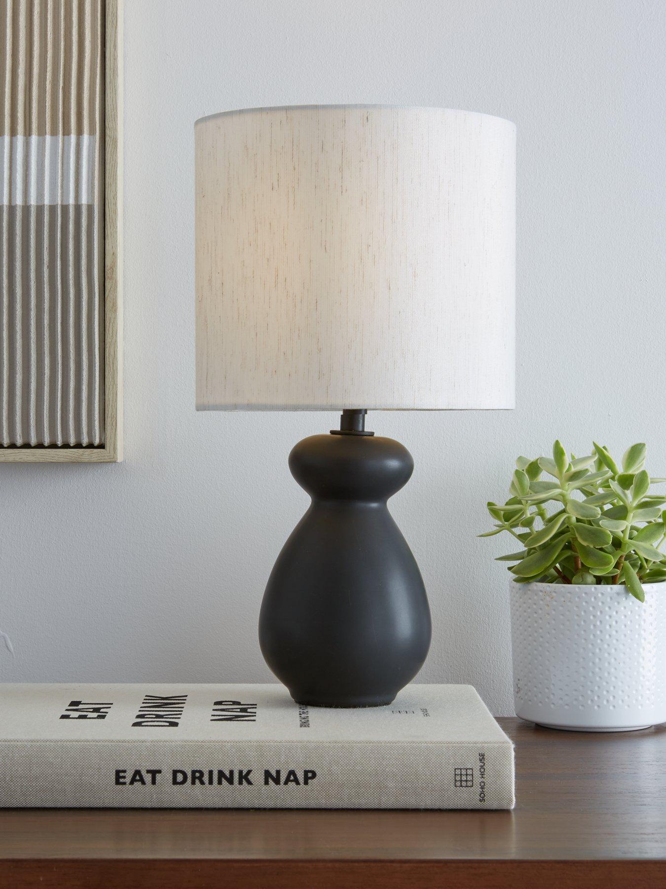 Image 1 of 6 of The Very Collection Black Chubby Table Lamp