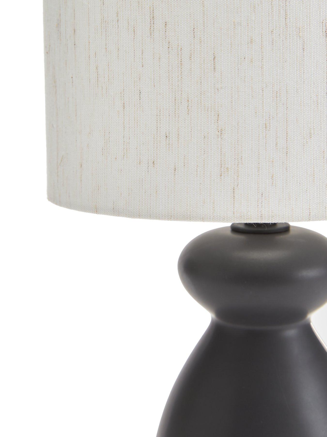Image 4 of 6 of The Very Collection Black Chubby Table Lamp