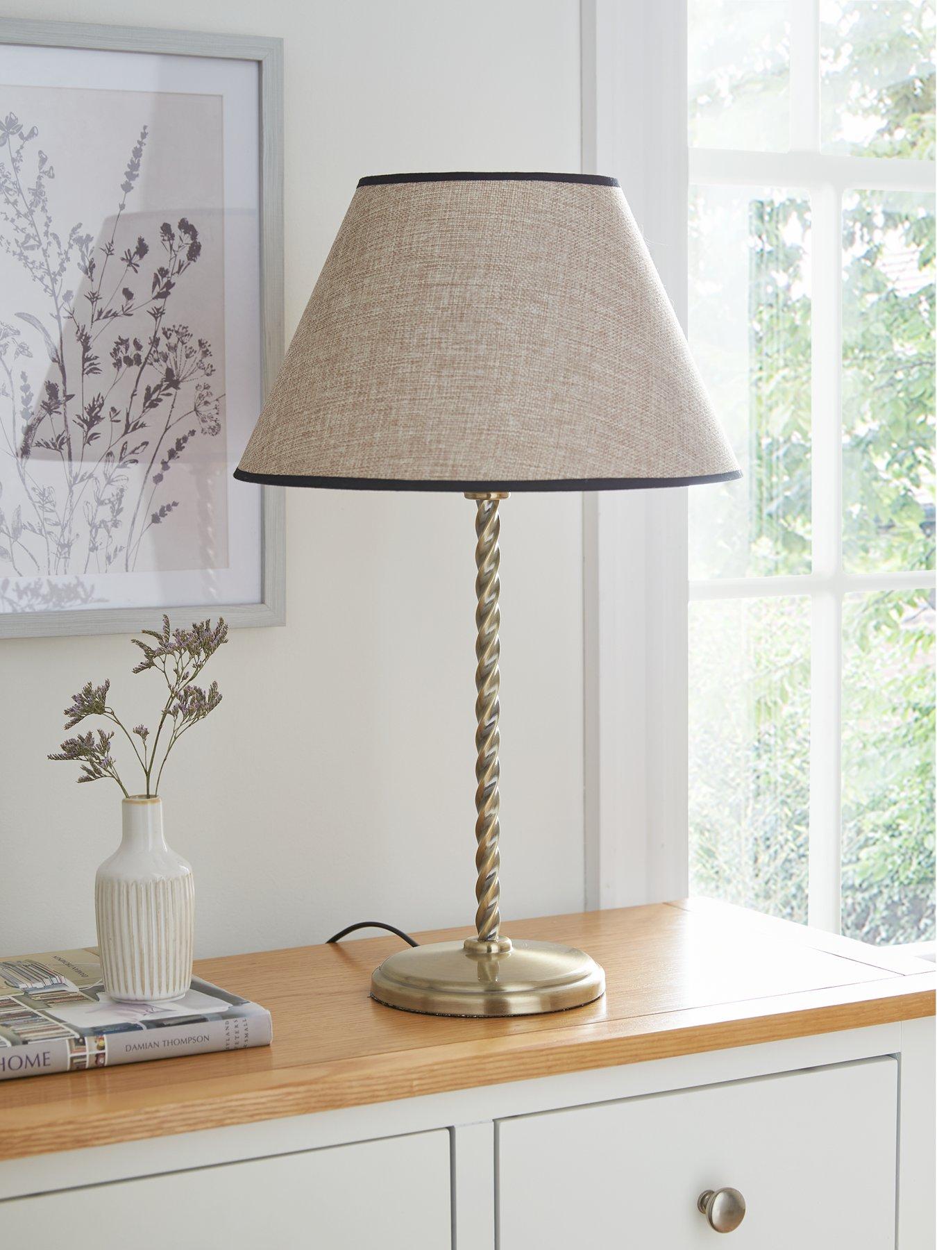 undefined Twist Antique Brass Table Lamp