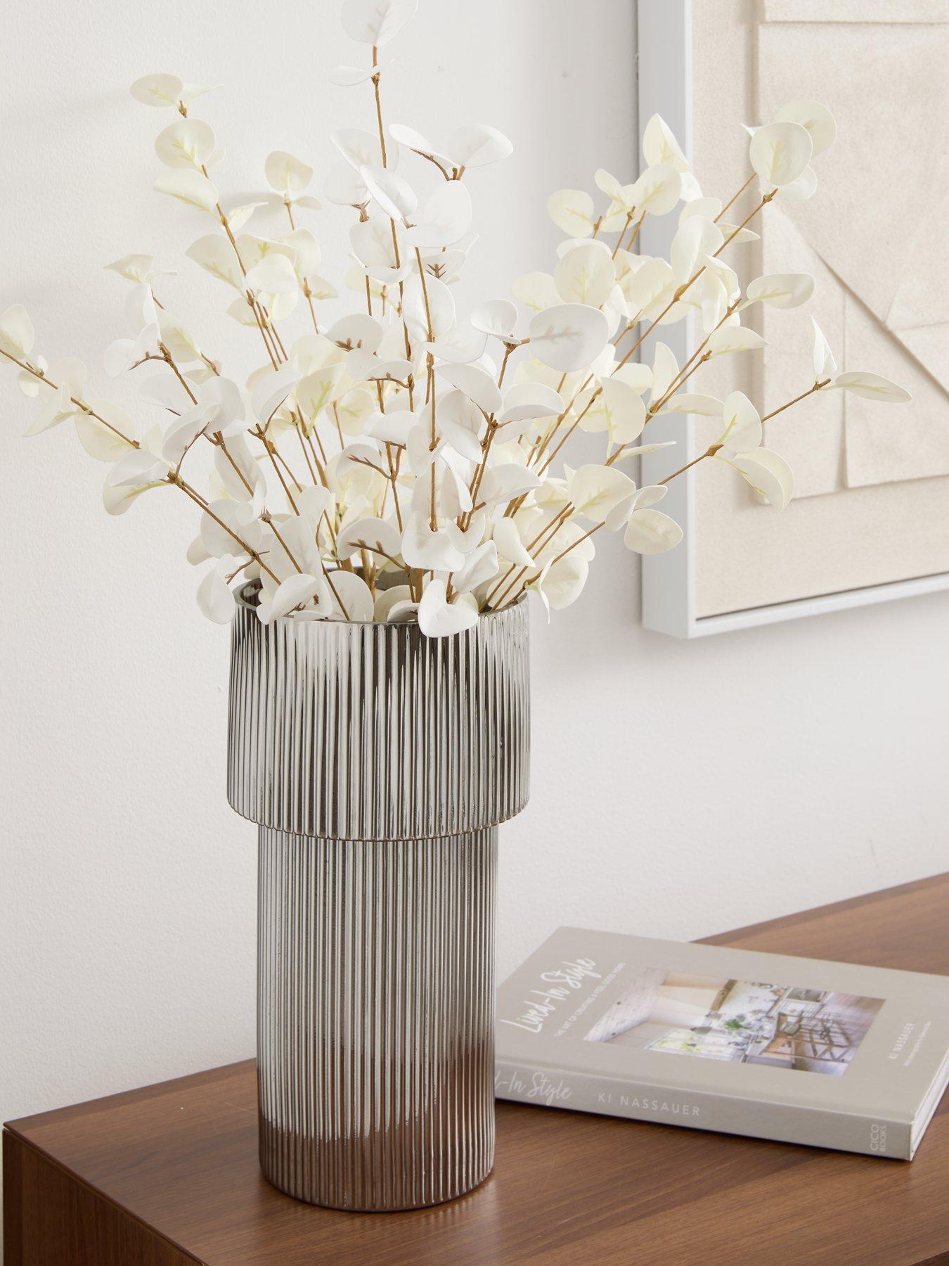 Very Home Chrome Ribbed Vase