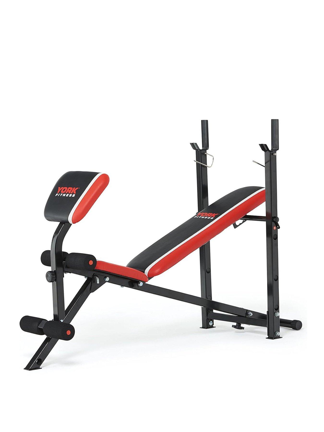 Image 2 of 7 of York Warrior 2 in 1 Folding Barbell and Ab Bench with Curl