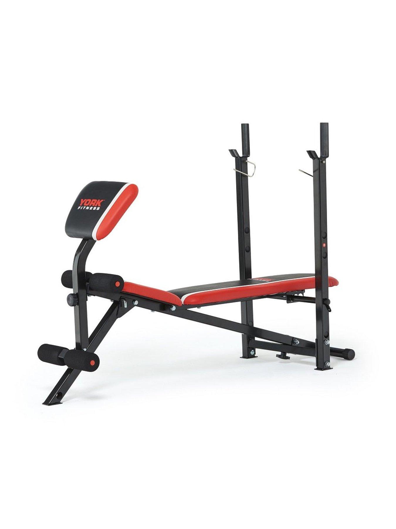 Image 3 of 7 of York Warrior 2 in 1 Folding Barbell and Ab Bench with Curl