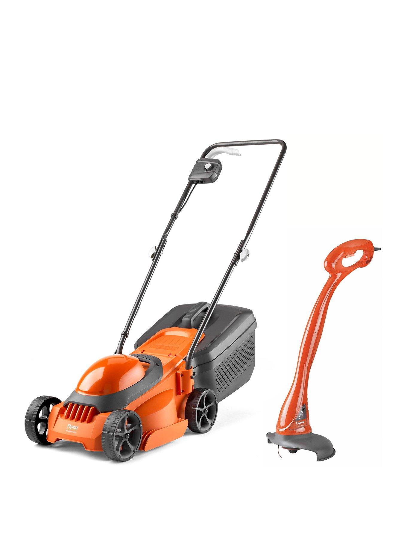 undefined Flymo SimpliMow 300 Electric Rotary Lawnmower + Mini Trim Grass Trimmer Twin Pack