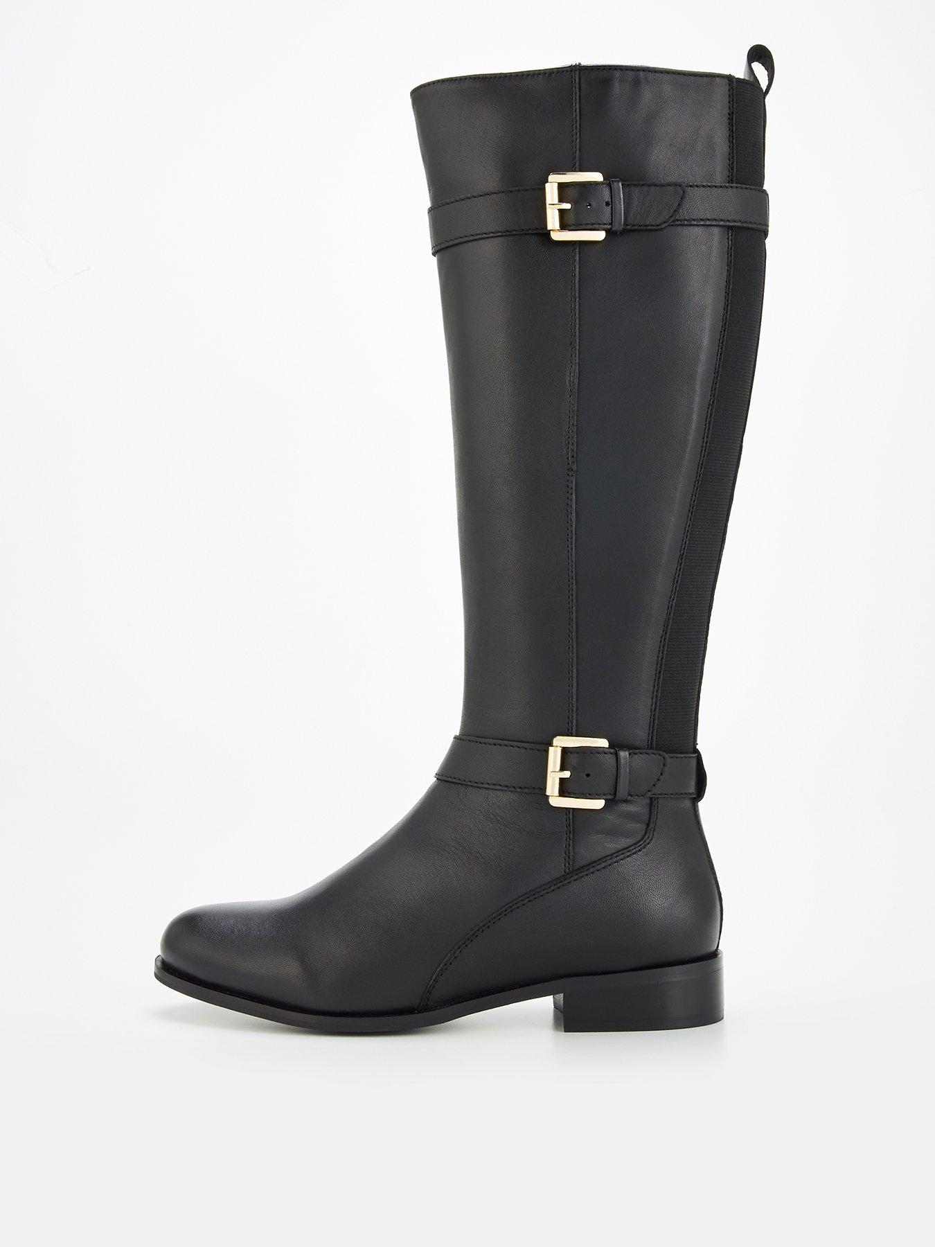 v-by-very-real-leather-flat-knee-boots-black