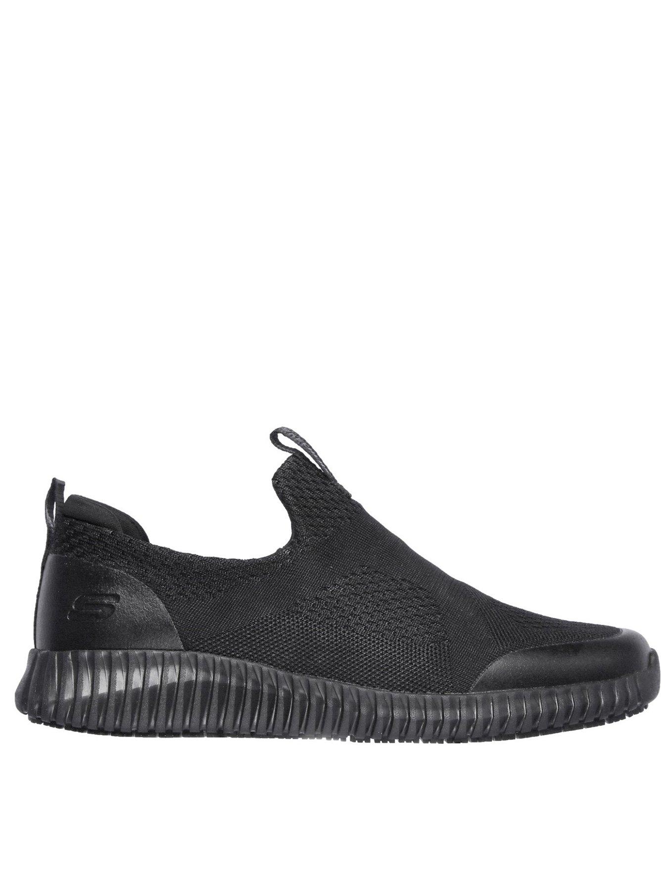 Skechers Skechers Work Slip Resistant Cessnock Slip-On Trainers - Black